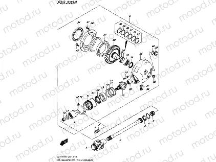 220A - PROPELLER SHAFT/FINAL DRIVE GEAR