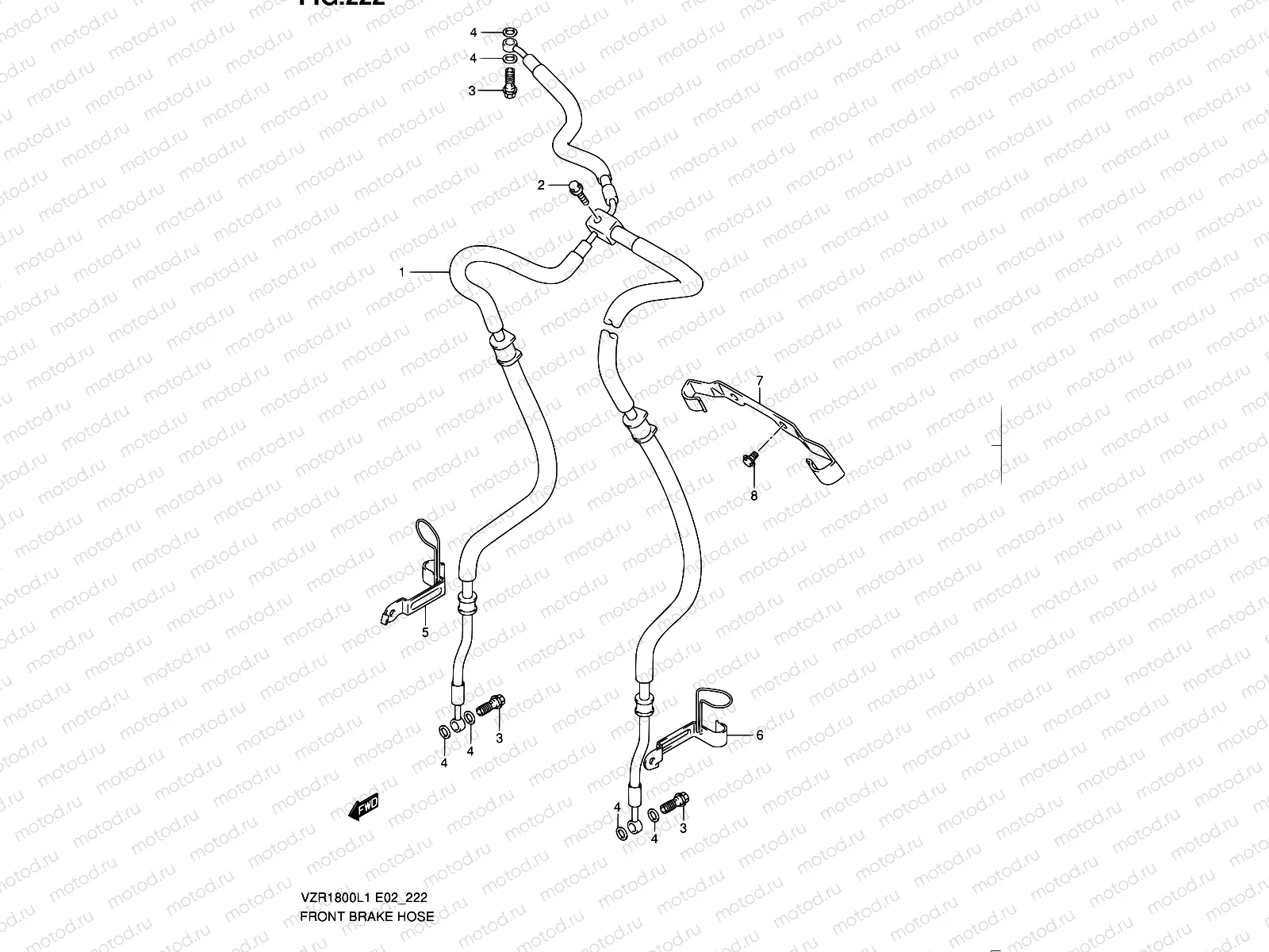 222 - FRONT BRAKE HOSE