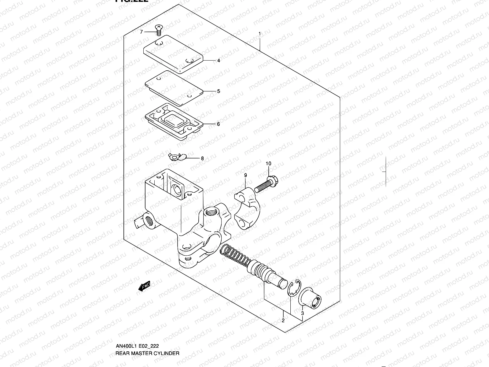 222 - REAR MASTER CYLINDER
