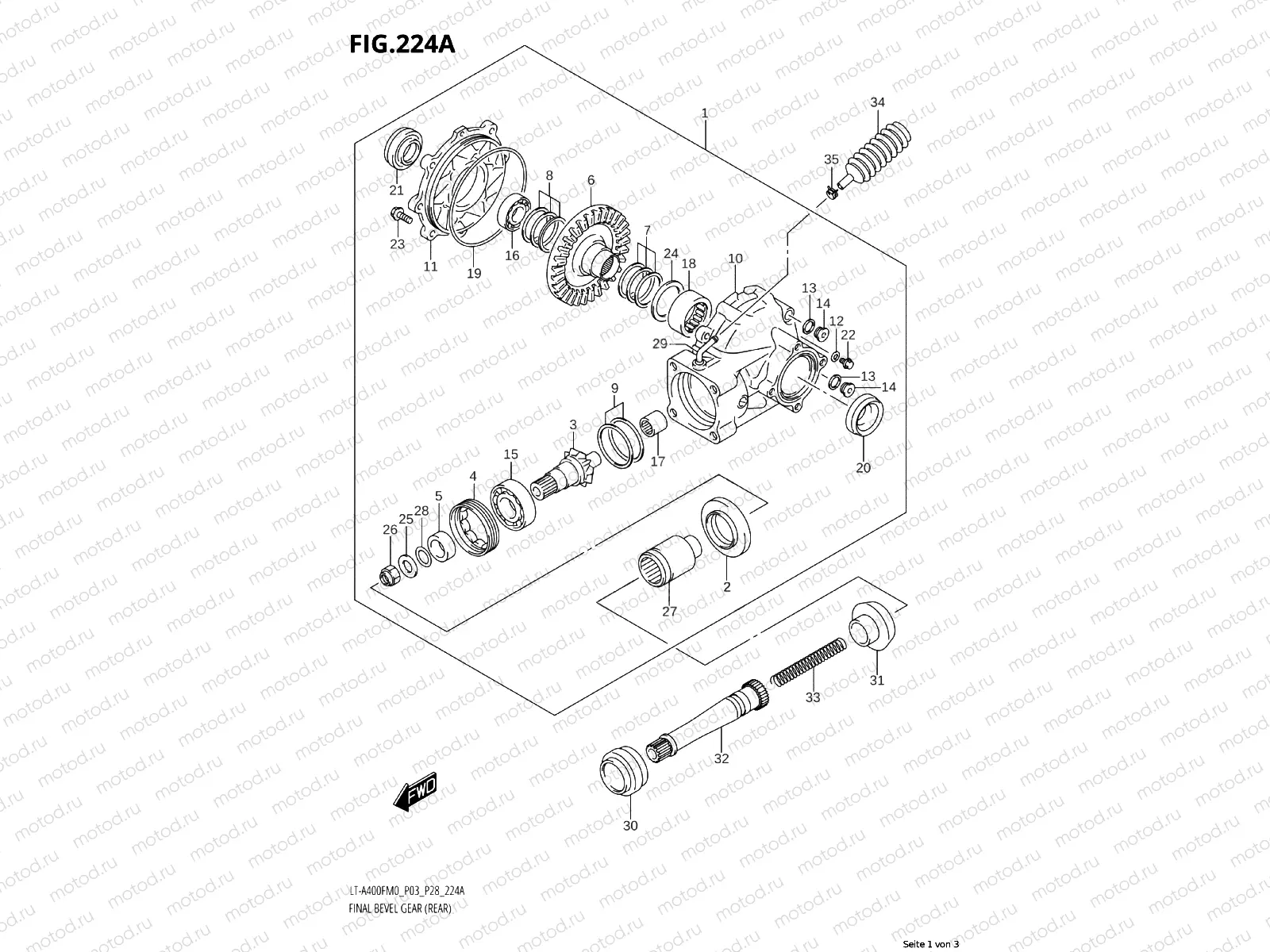 224A - BEVEL GEAR (REAR)