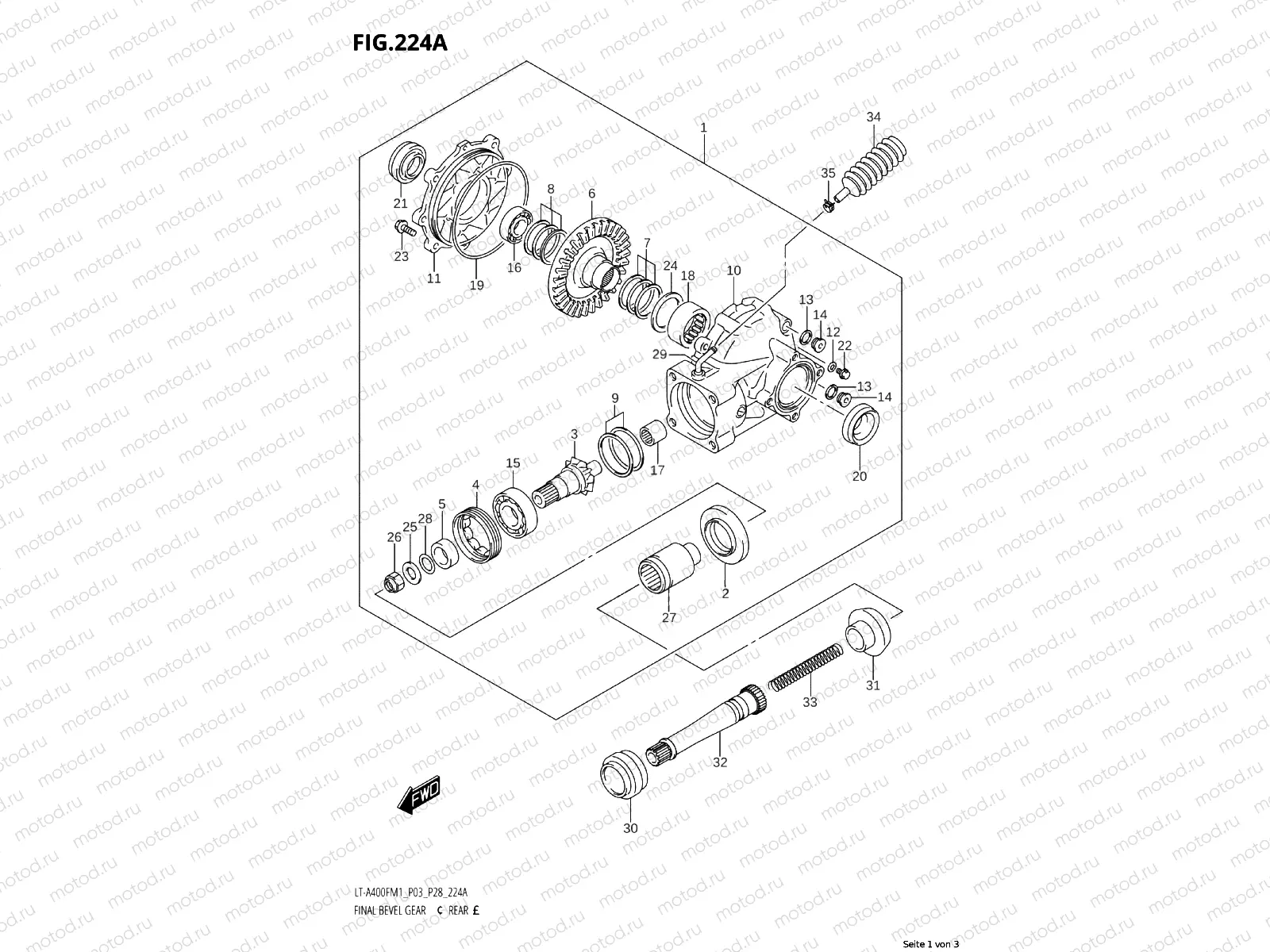 224A - FINAL BEVEL GEAR (REAR)