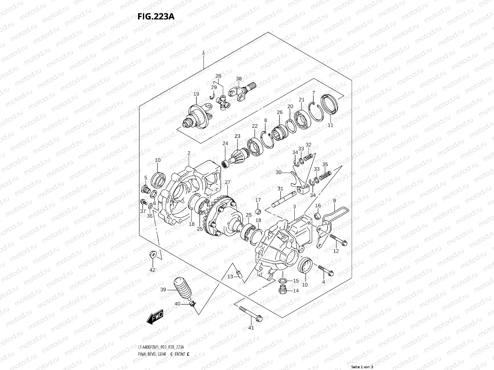 224A - FINAL BEVEL GEAR (REAR)