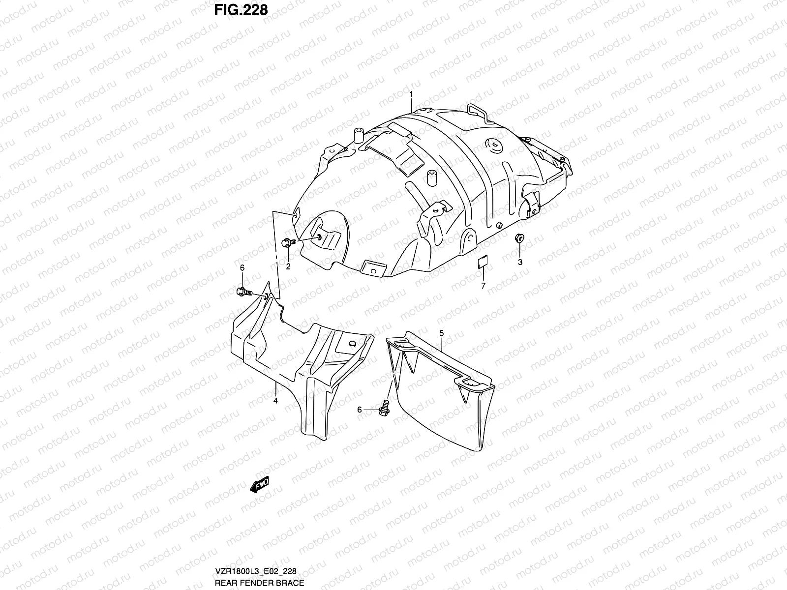 228 - REAR FENDER BRACE