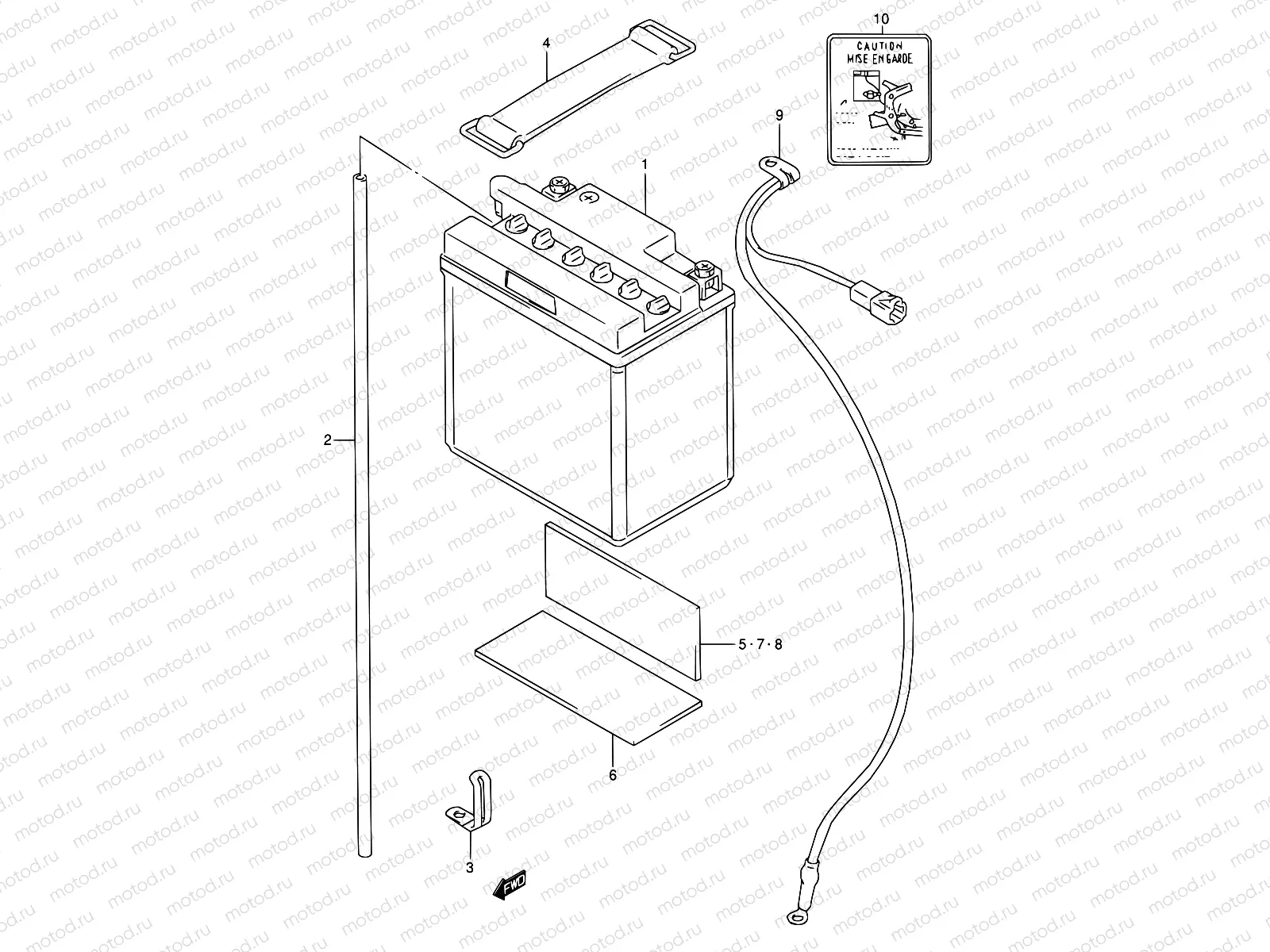 22A - BATTERY (F.NO.103642~,E22:F.NO.101930~)