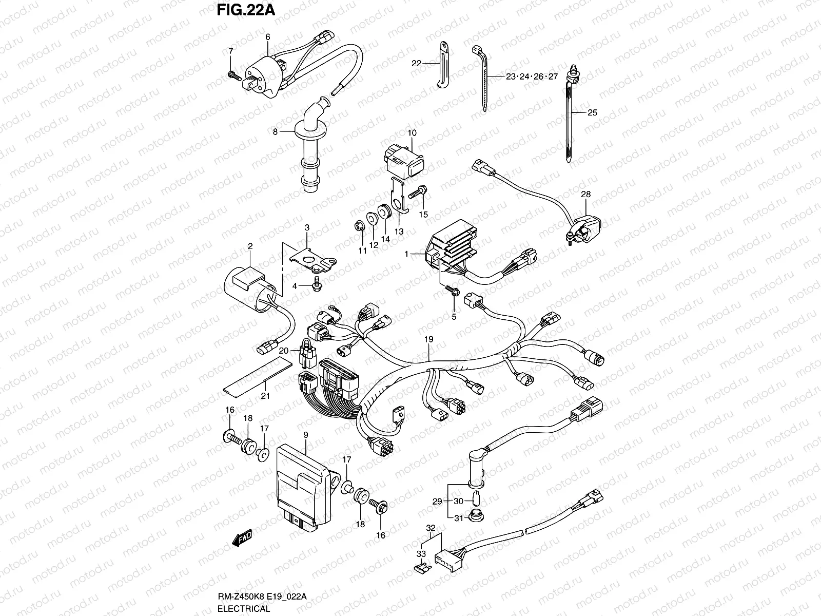 22A - ELECTRICAL (RM-Z450L0)