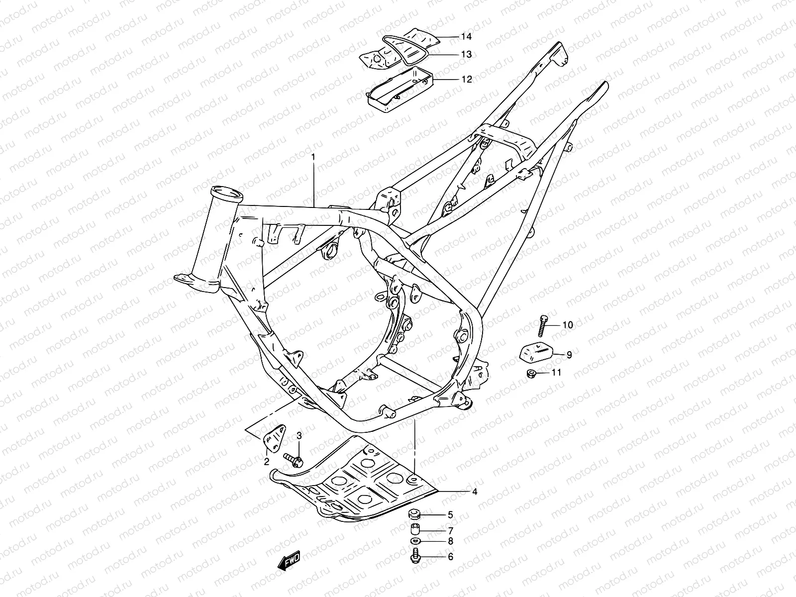 22A - FRAME (MODEL H/J/M/R)