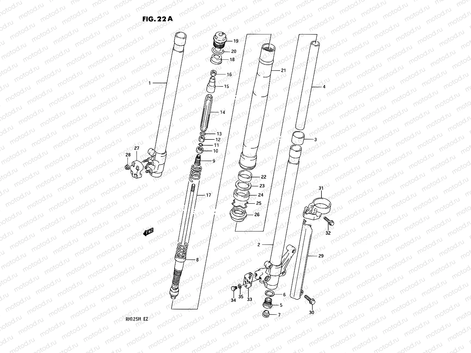 22A - FRONT DAMPER (MODEL L)