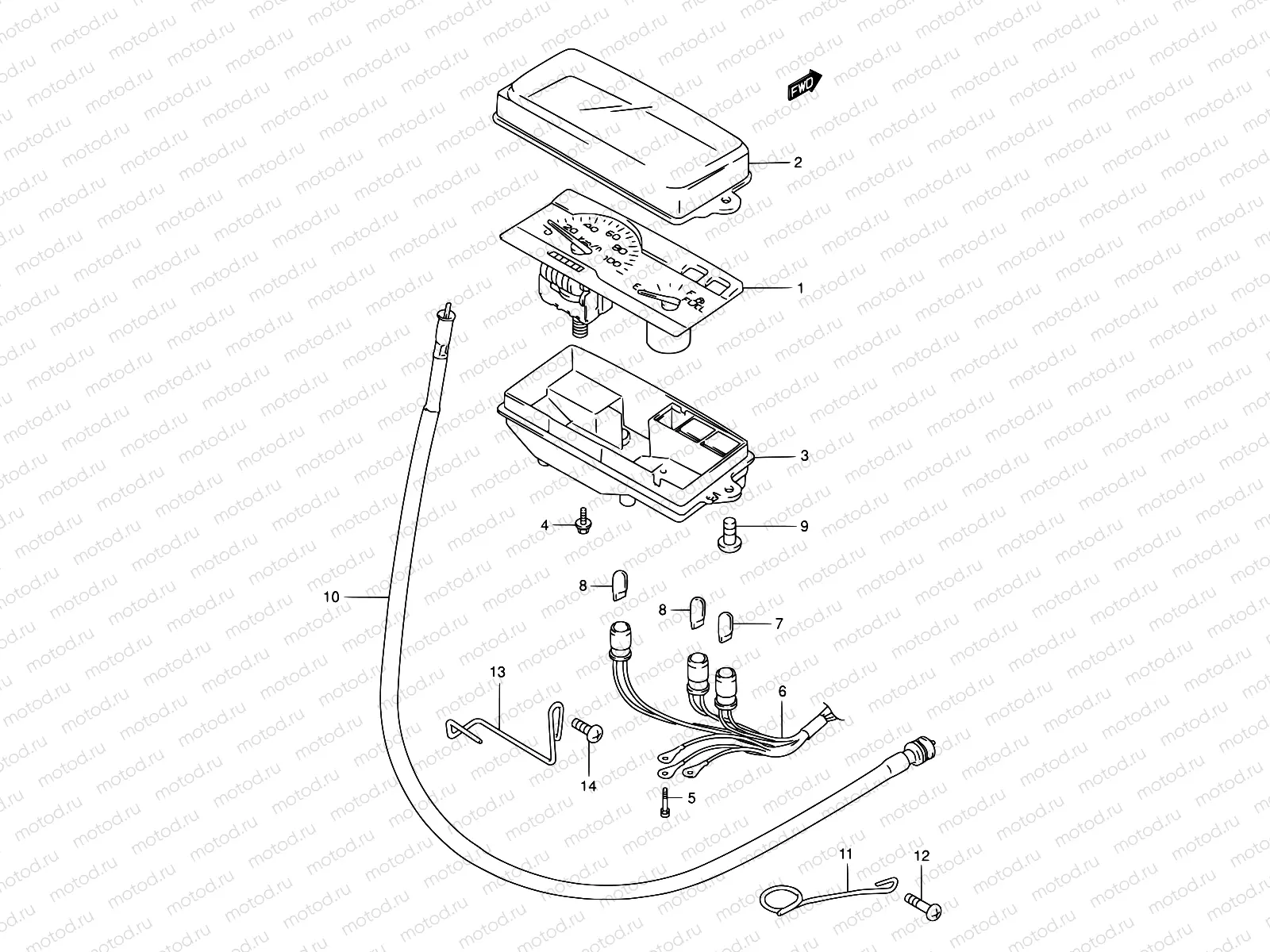22A - SPEEDOMETER (MODEL T/V/W/X/Y)