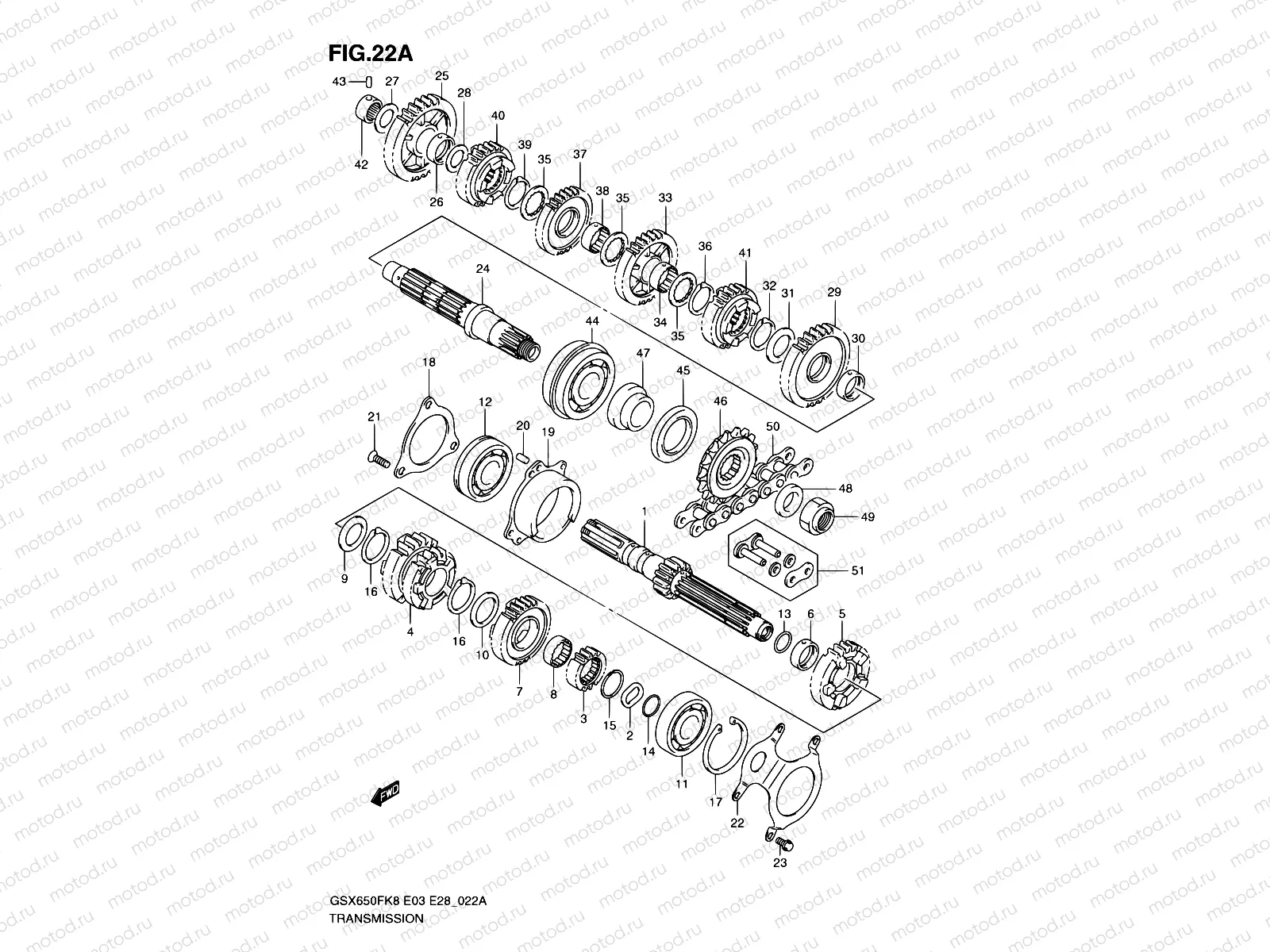 22A - TRANSMISSION (MODEL K9/L0)