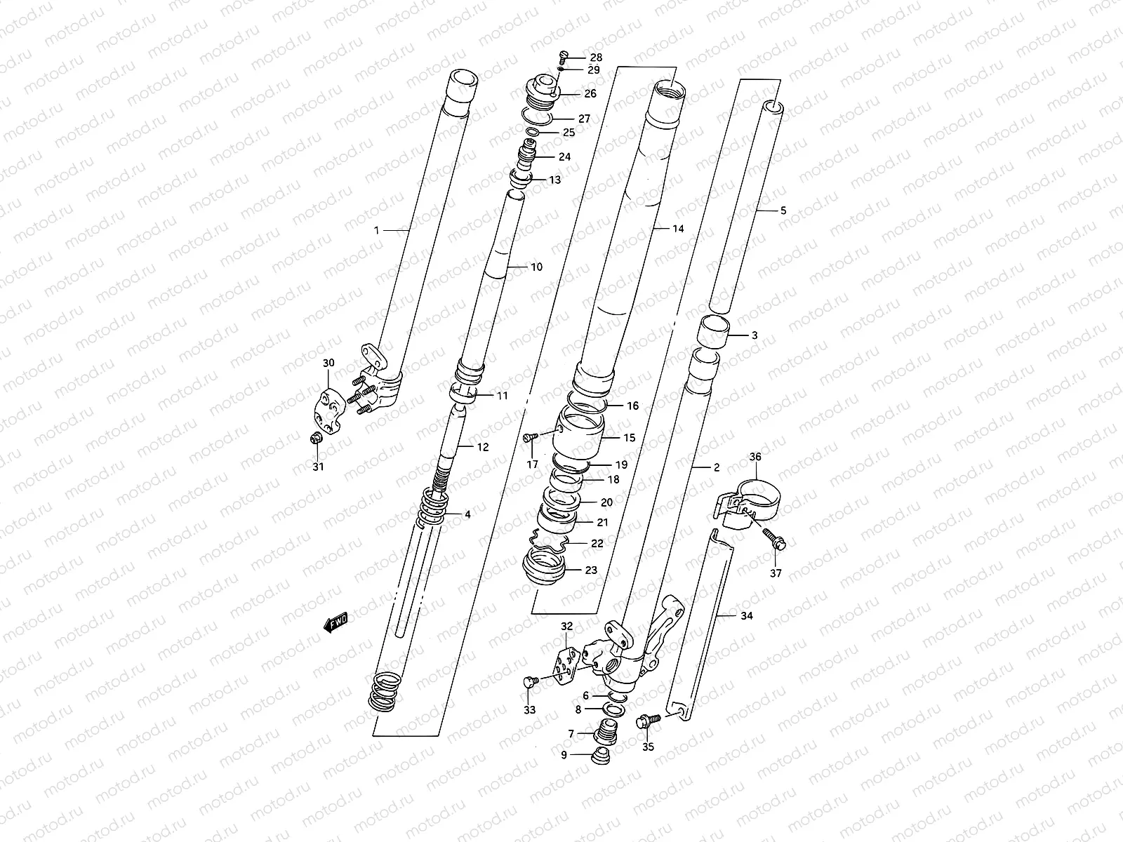 22B - FRONT DAMPER (MODEL M)