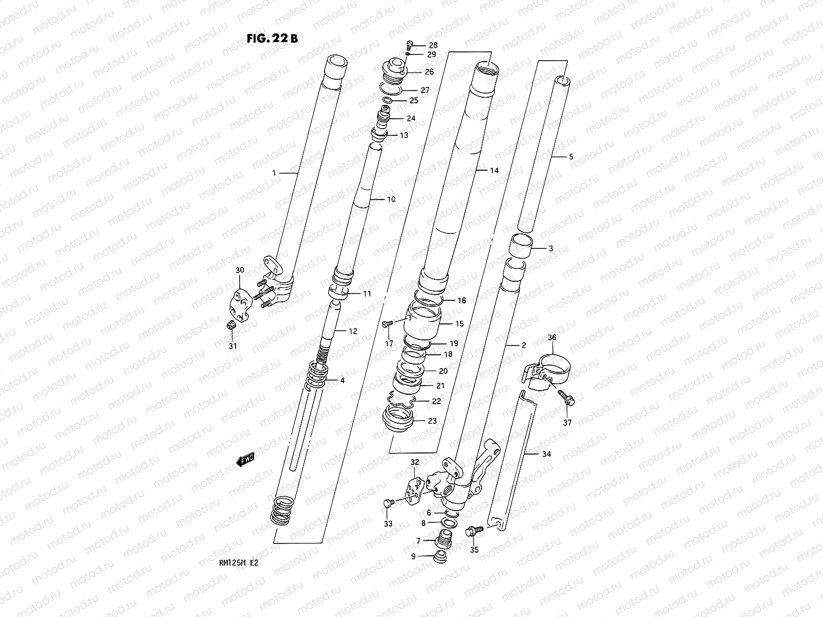 22B - FRONT DAMPER (MODEL M)