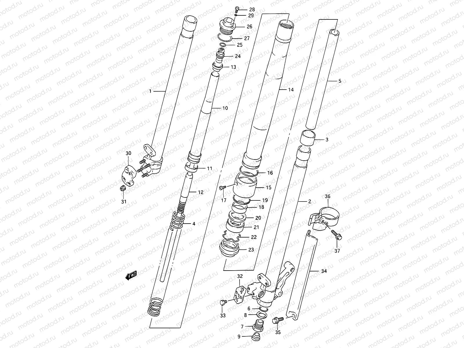 22B - FRONT DAMPER (MODEL M)