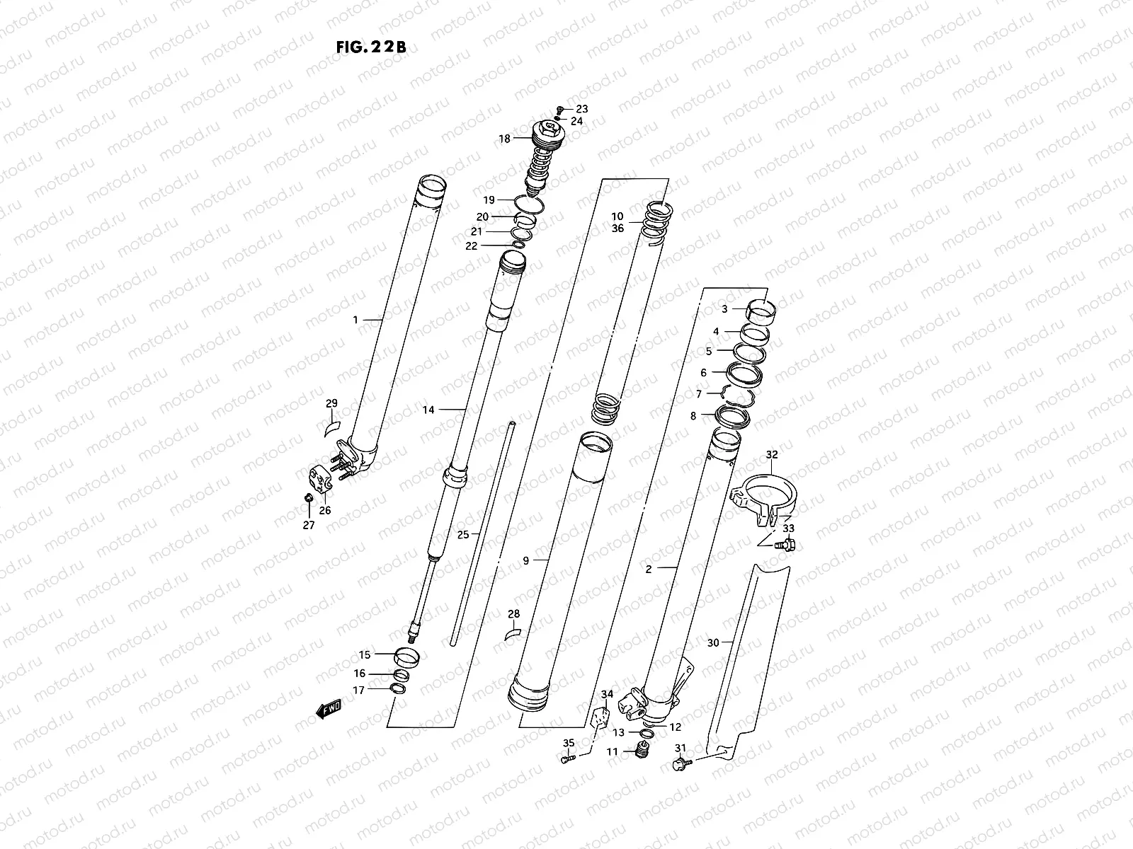 22B - FRONT DAMPER (MODEL R)