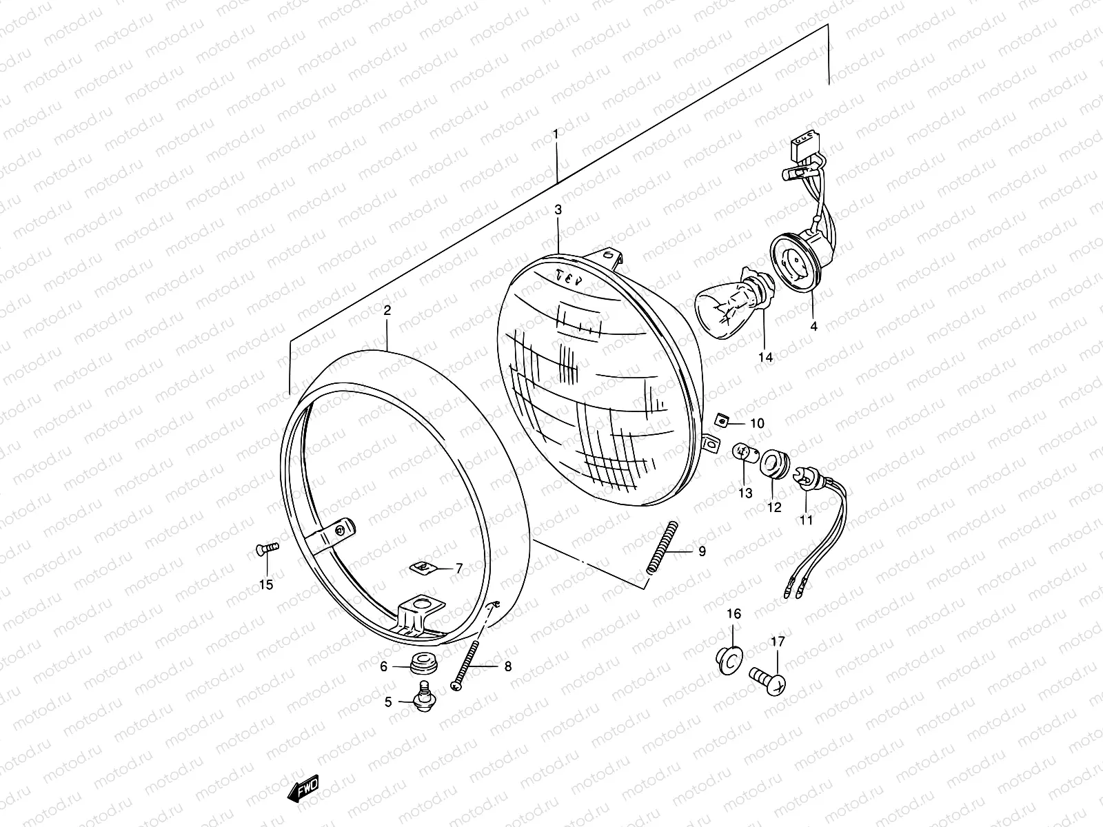 22B - HEADLAMP (MODEL Y/K1 E71)
