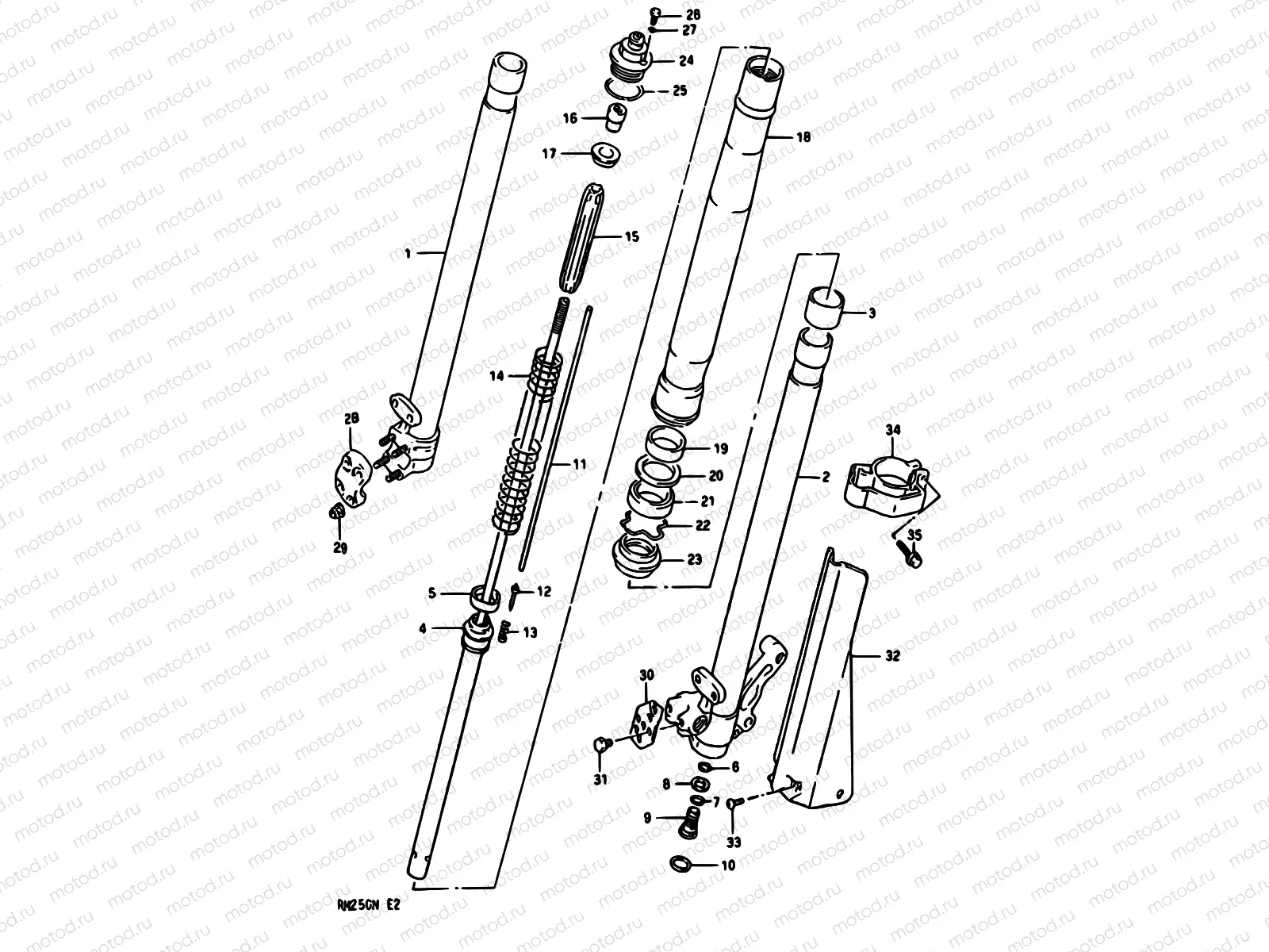 22C - FRONT DAMPER (MODEL N)