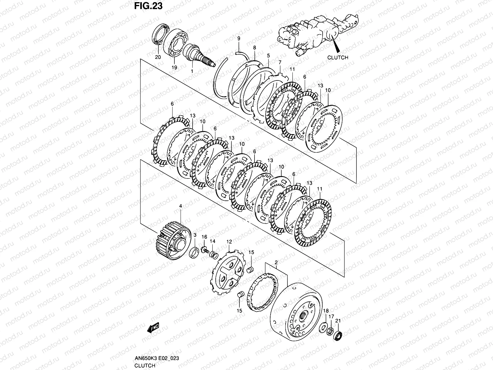 23 - CLUTCH (MODEL K3)