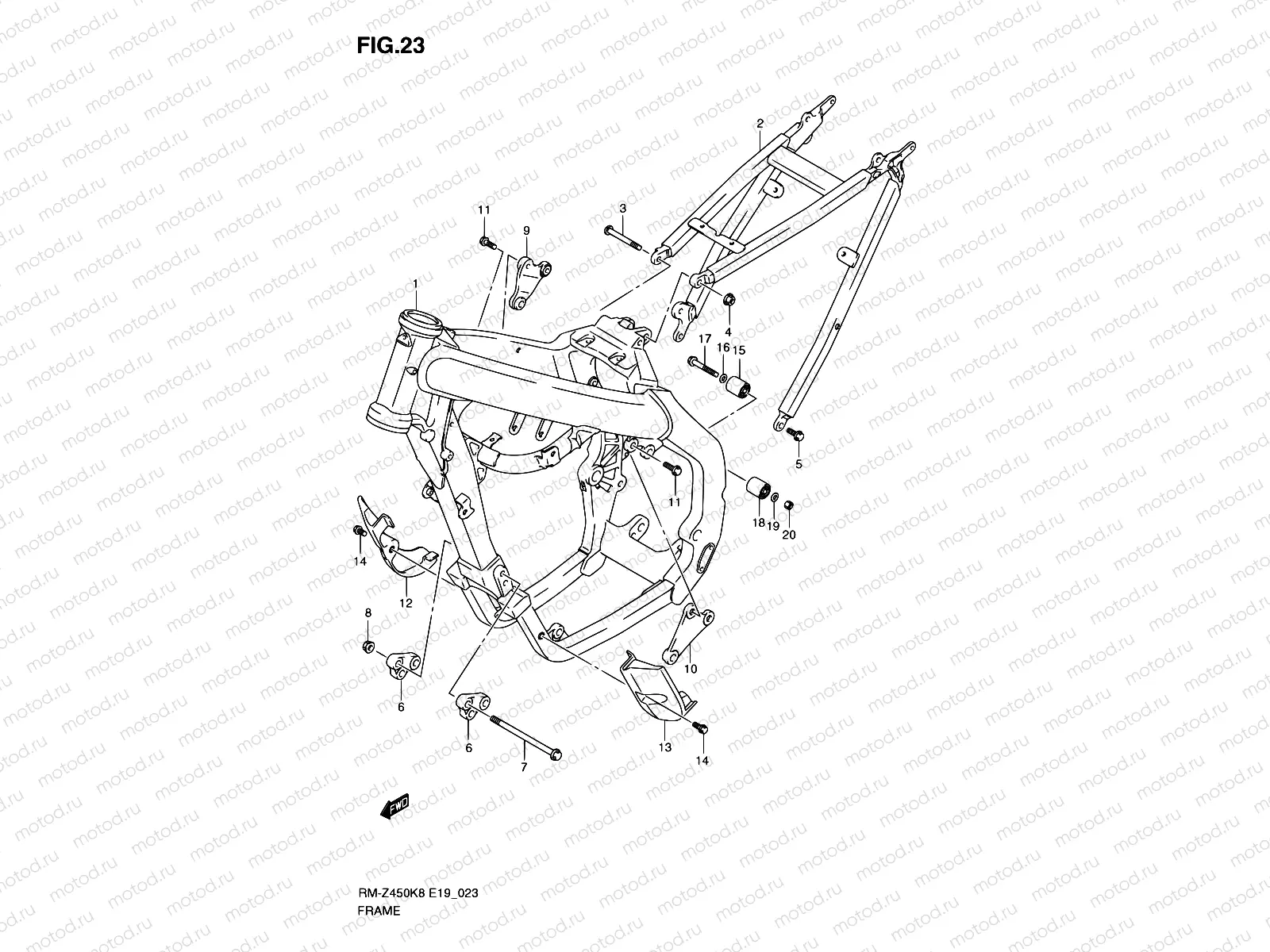 23 - FRAME (RM-Z450K8/K9)