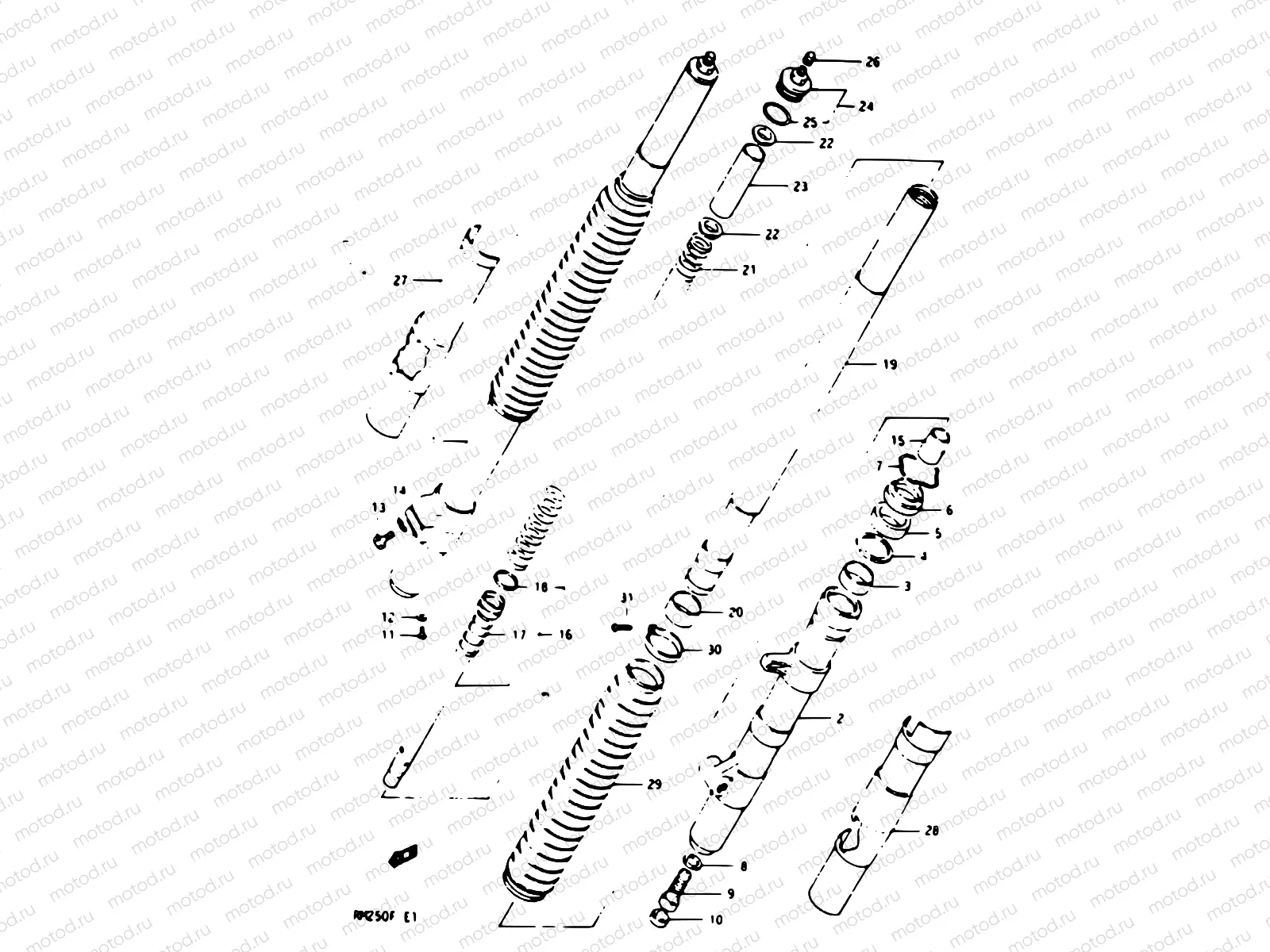 23 - FRONT FORK (MODEL F)