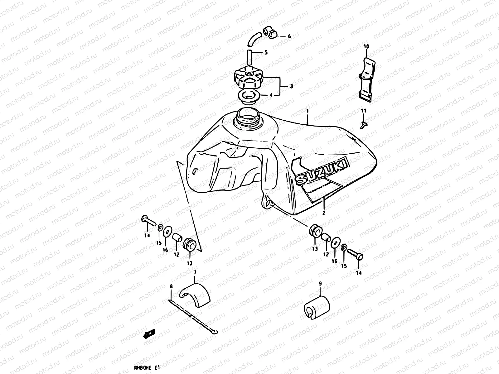 23 - FUEL TANK (MODEL E)