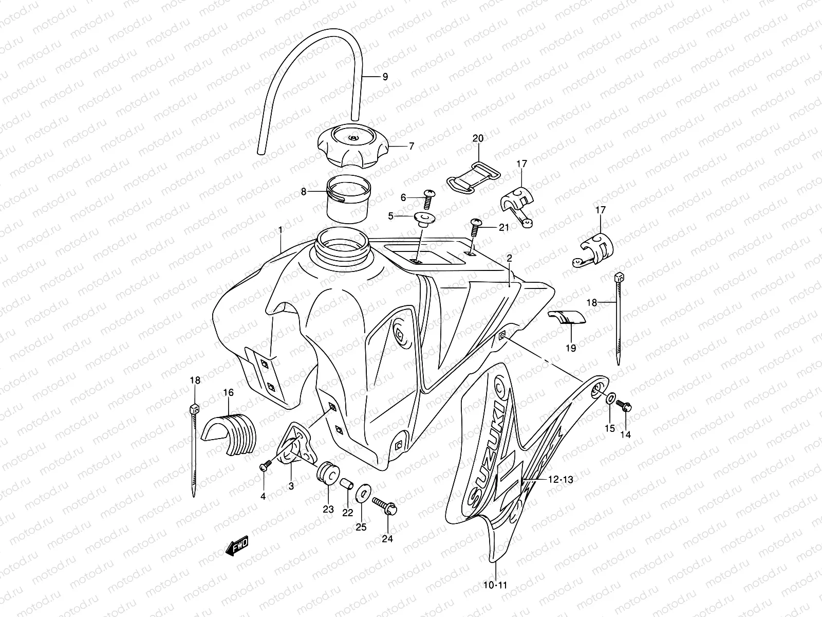 23 - FUEL TANK (MODEL K3)