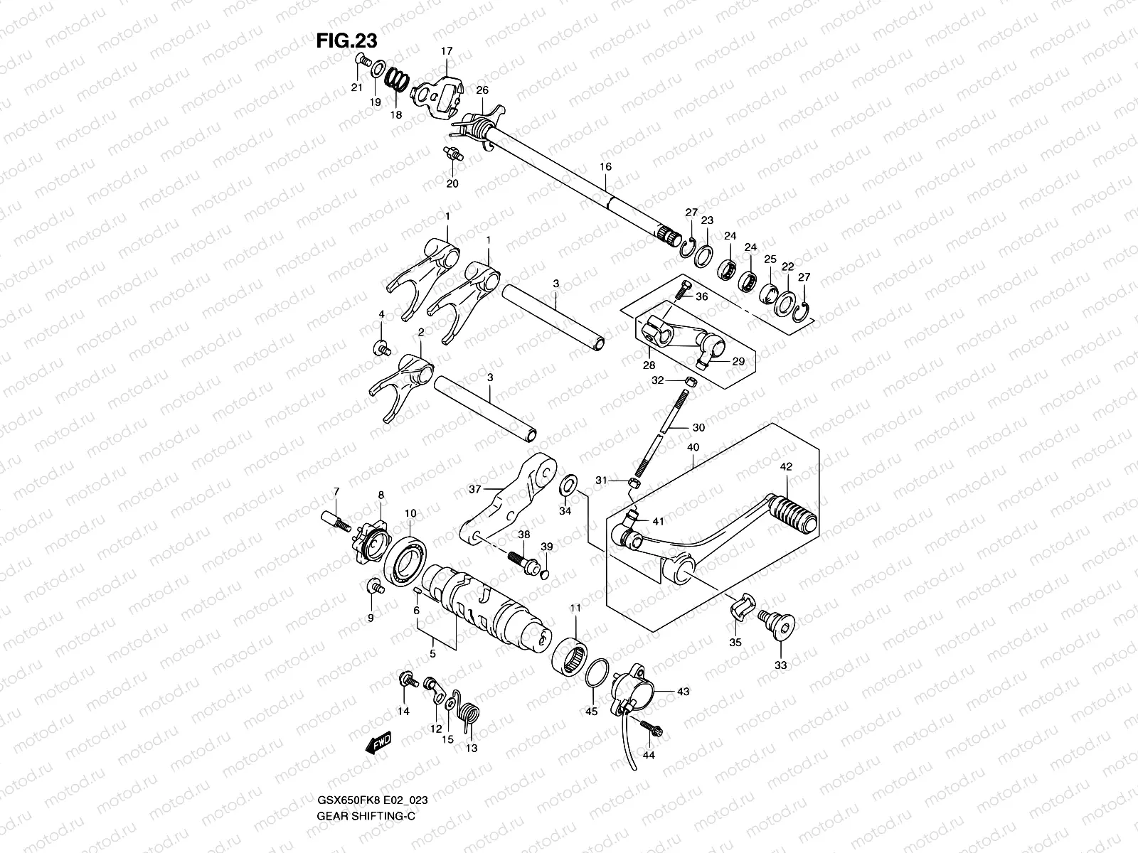 23 - GEAR SHIFTING (MODEL K8)