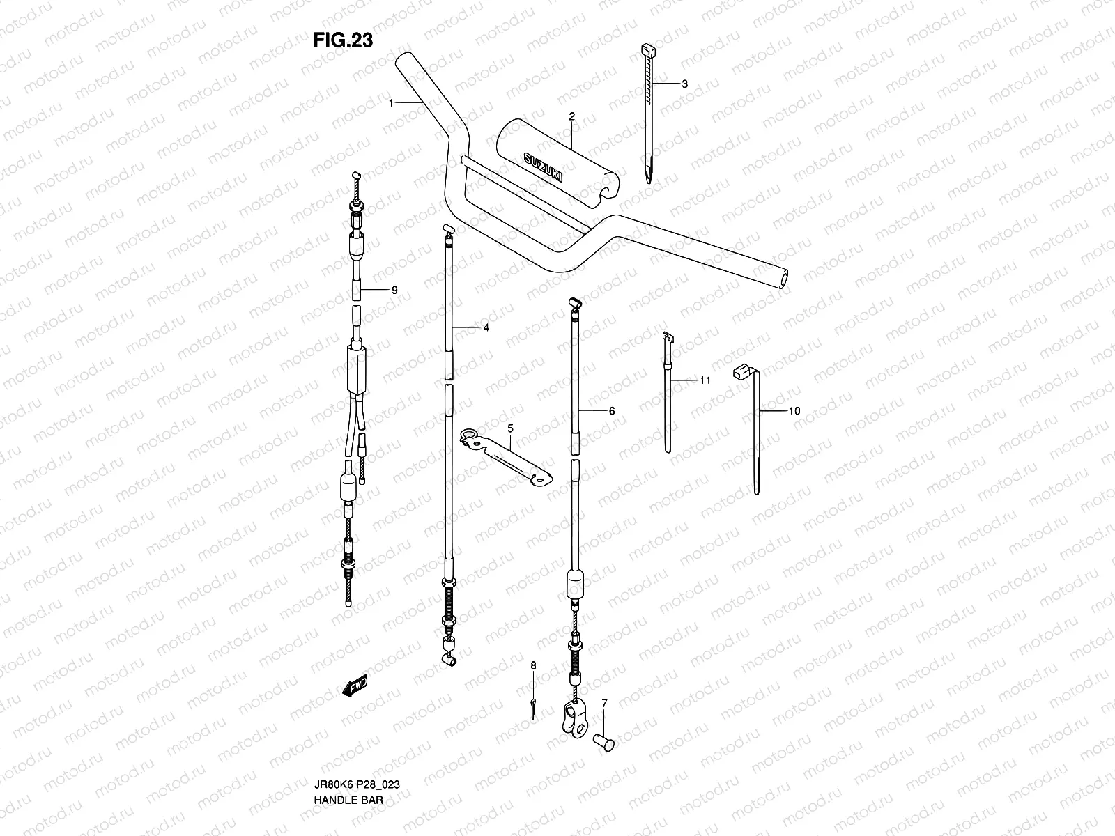 23 - HANDLEBAR - CABLE