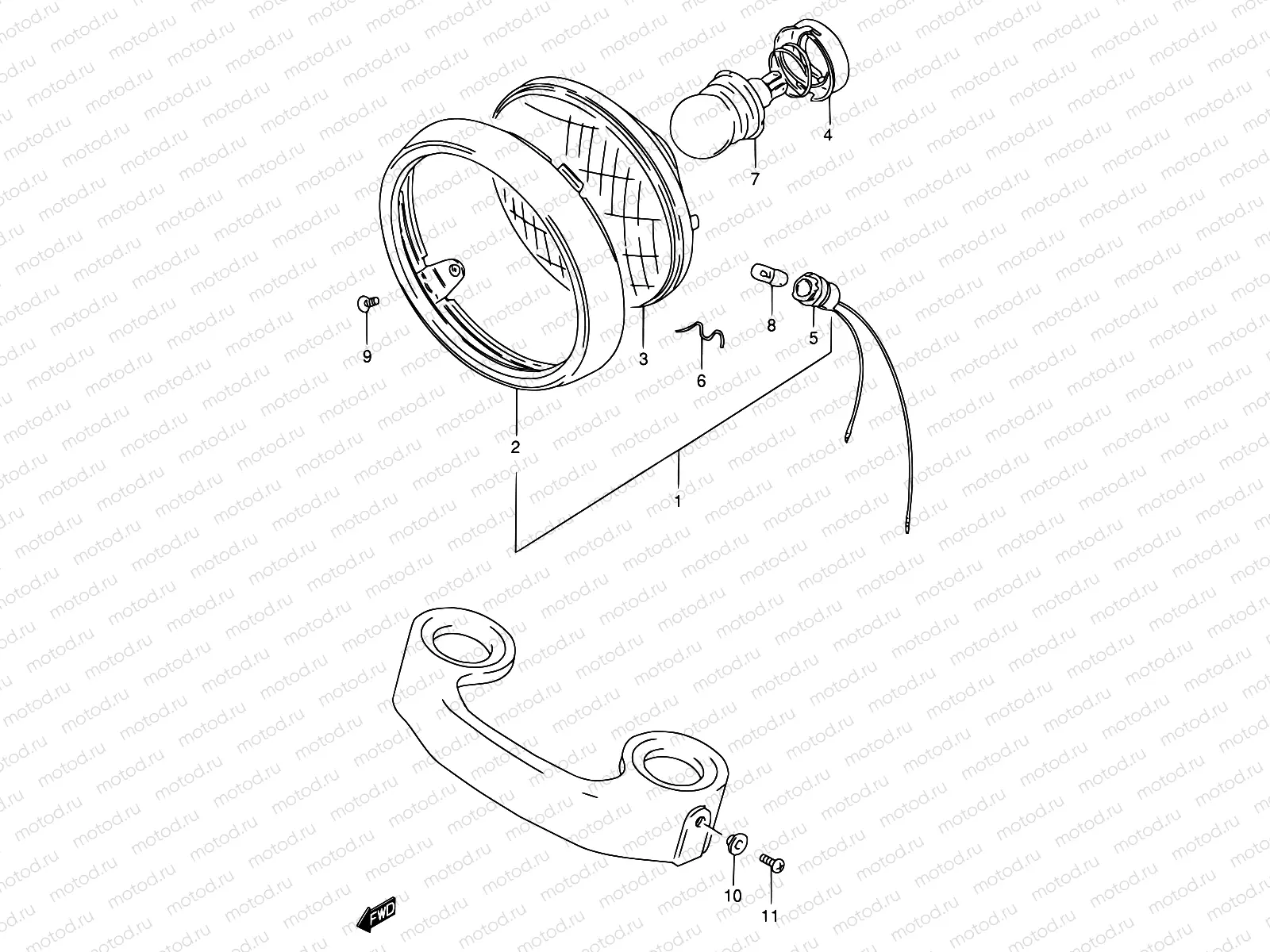 23 - HEADLAMP (E04 %F.NO.140197)