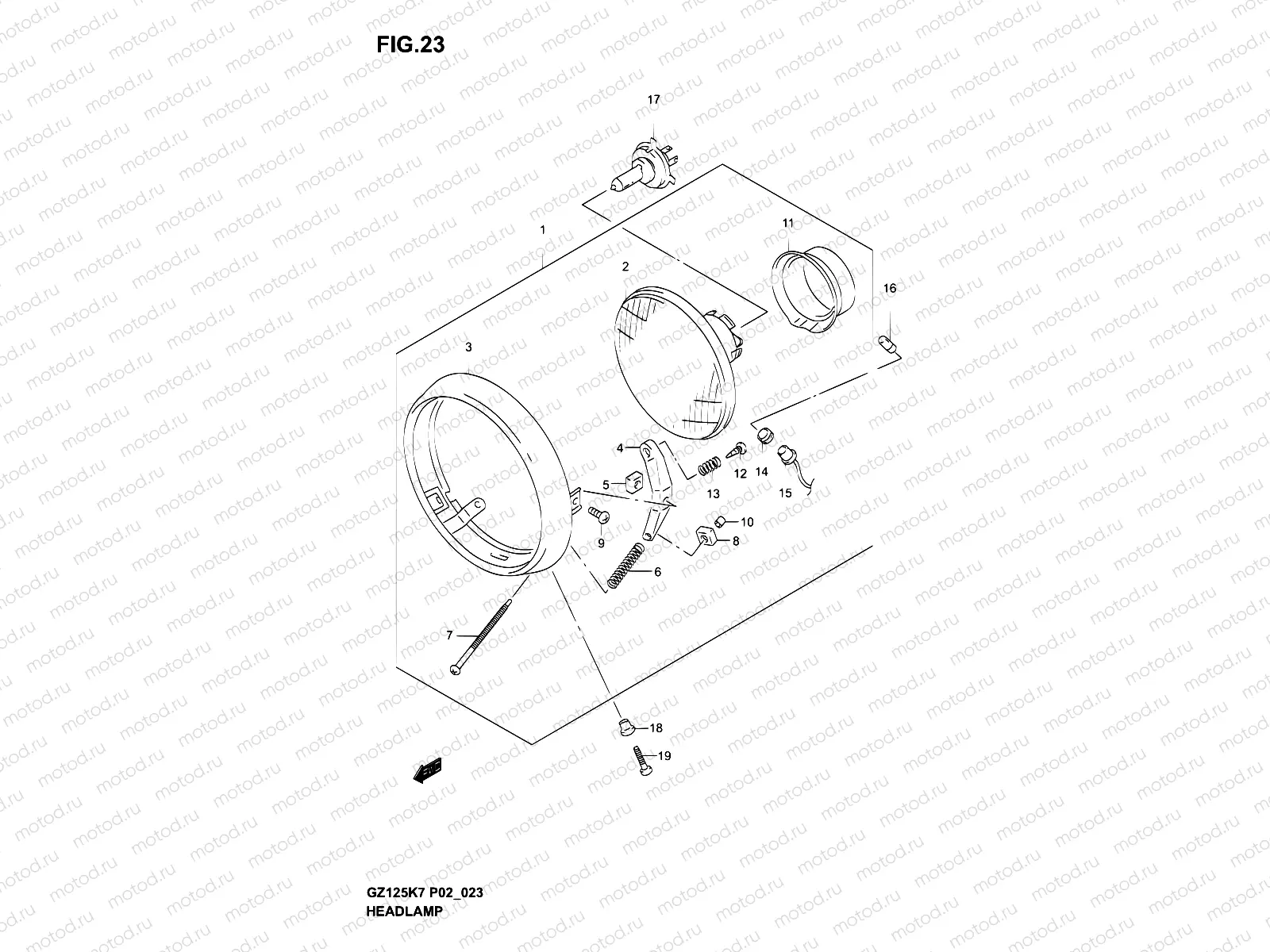 23 - HEADLAMP (P19)