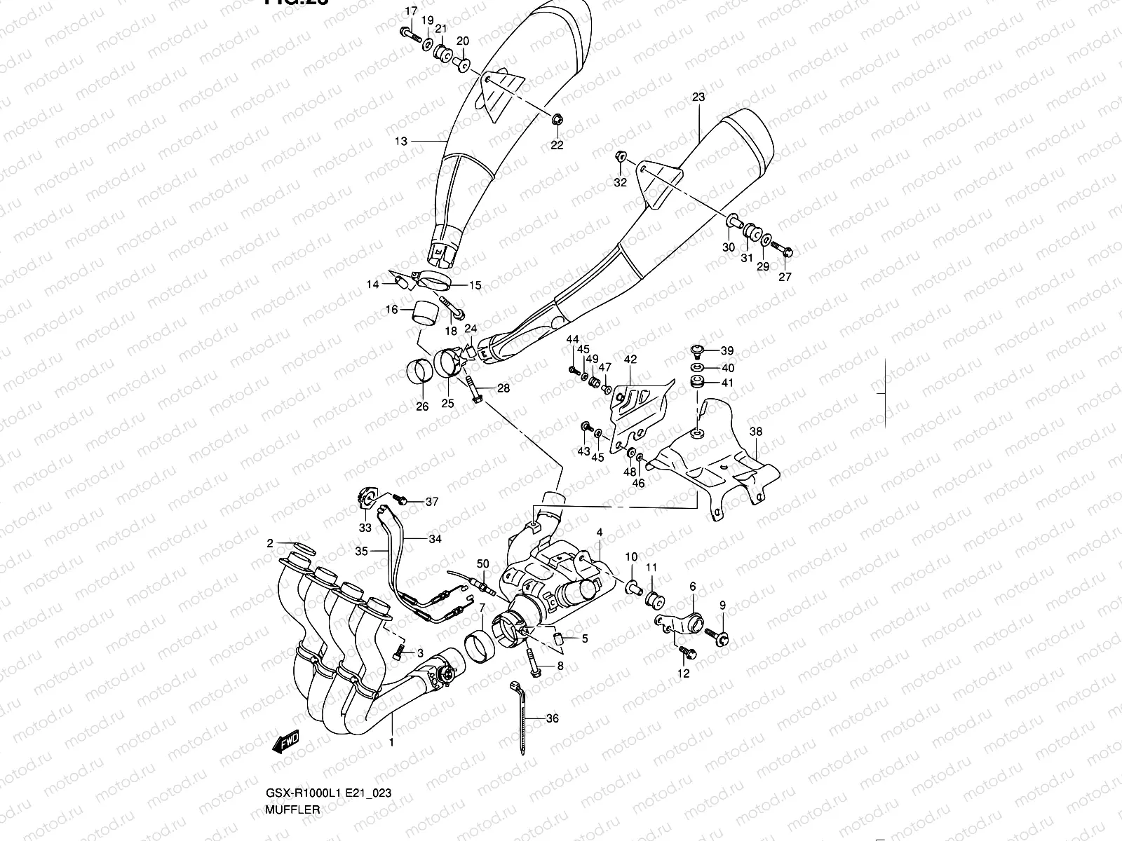 23 - MUFFLER (GSX-R1000L1 E14)