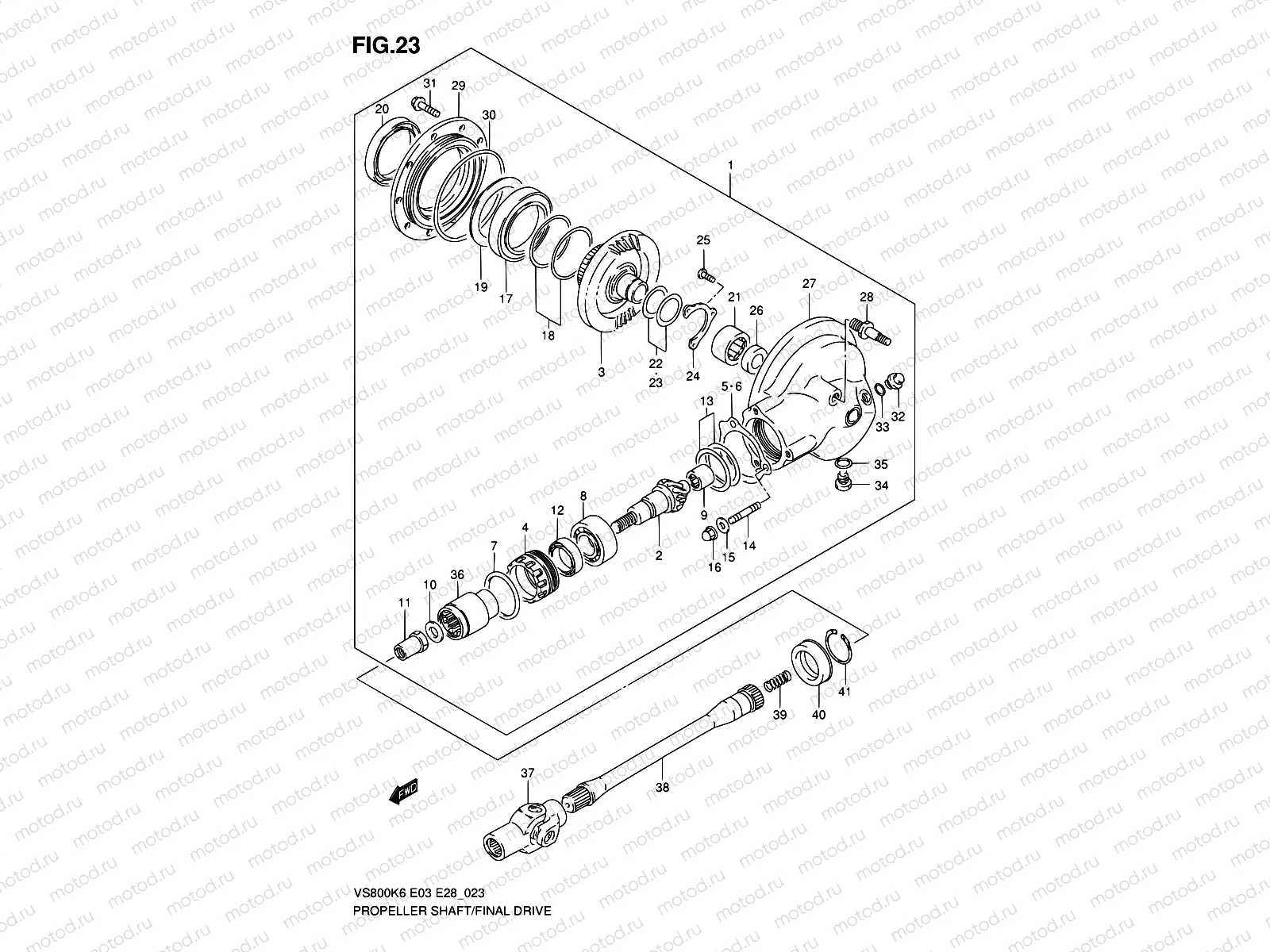 23 - PROPELLER SHAFT - FINAL DRIVE GEAR