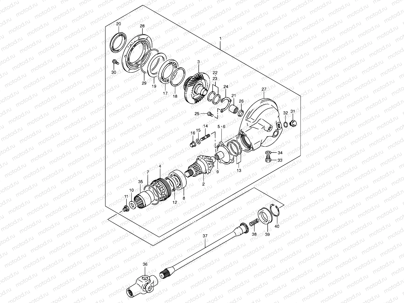 23 - PROPELLER SHAFT - FINAL DRIVE GEAR