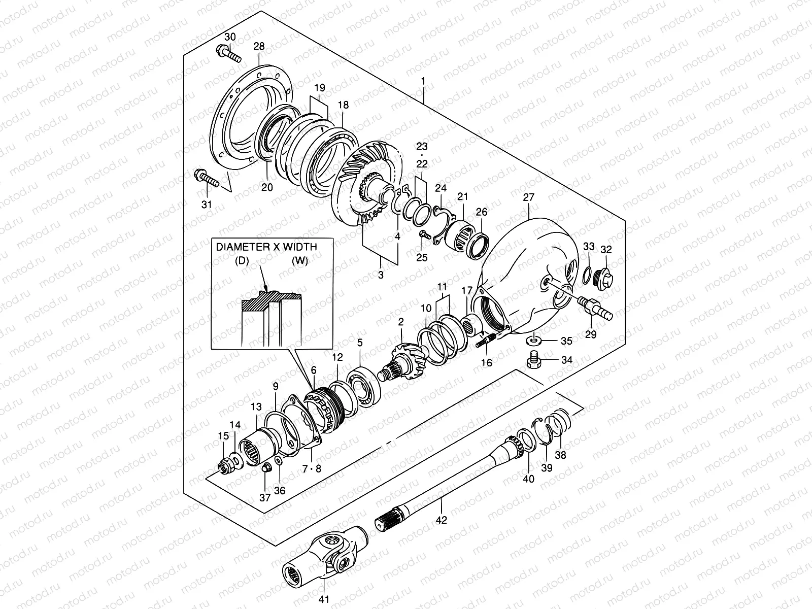23 - PROPELLER SHAFT - FINAL DRIVE GEAR