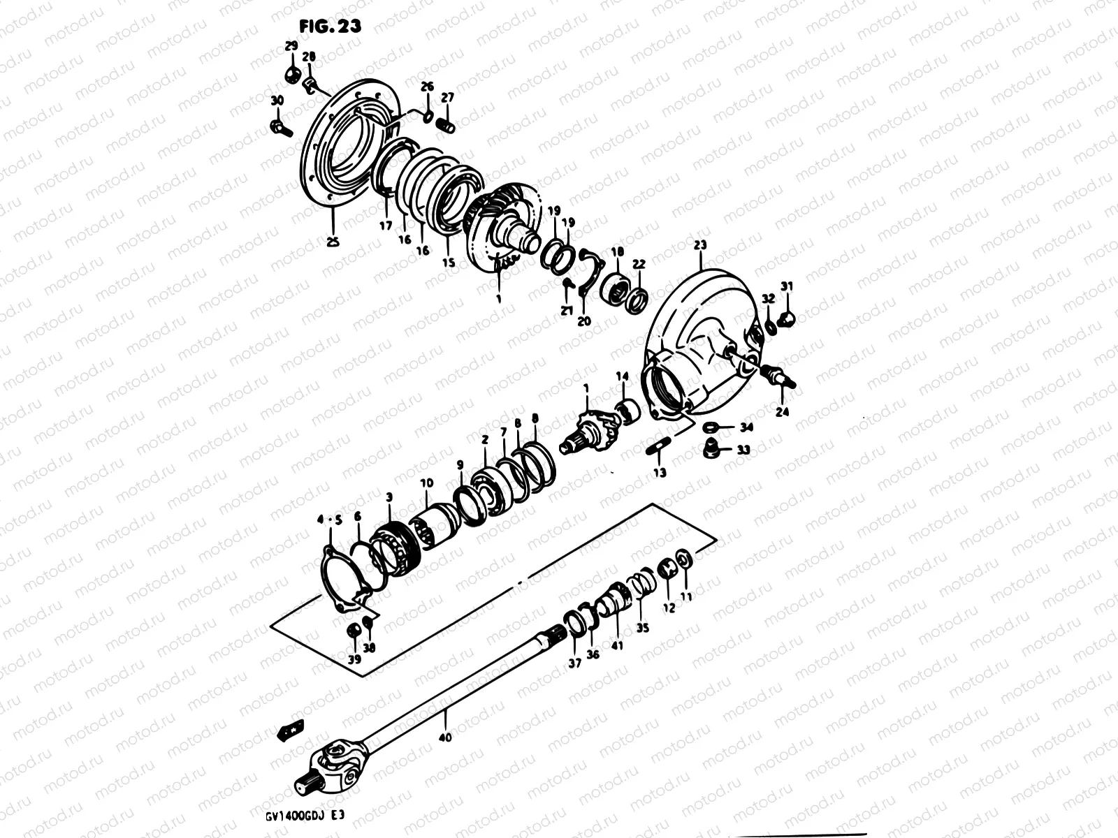 23 - PROPELLER SHAFT-FINAL DRIVE GEAR