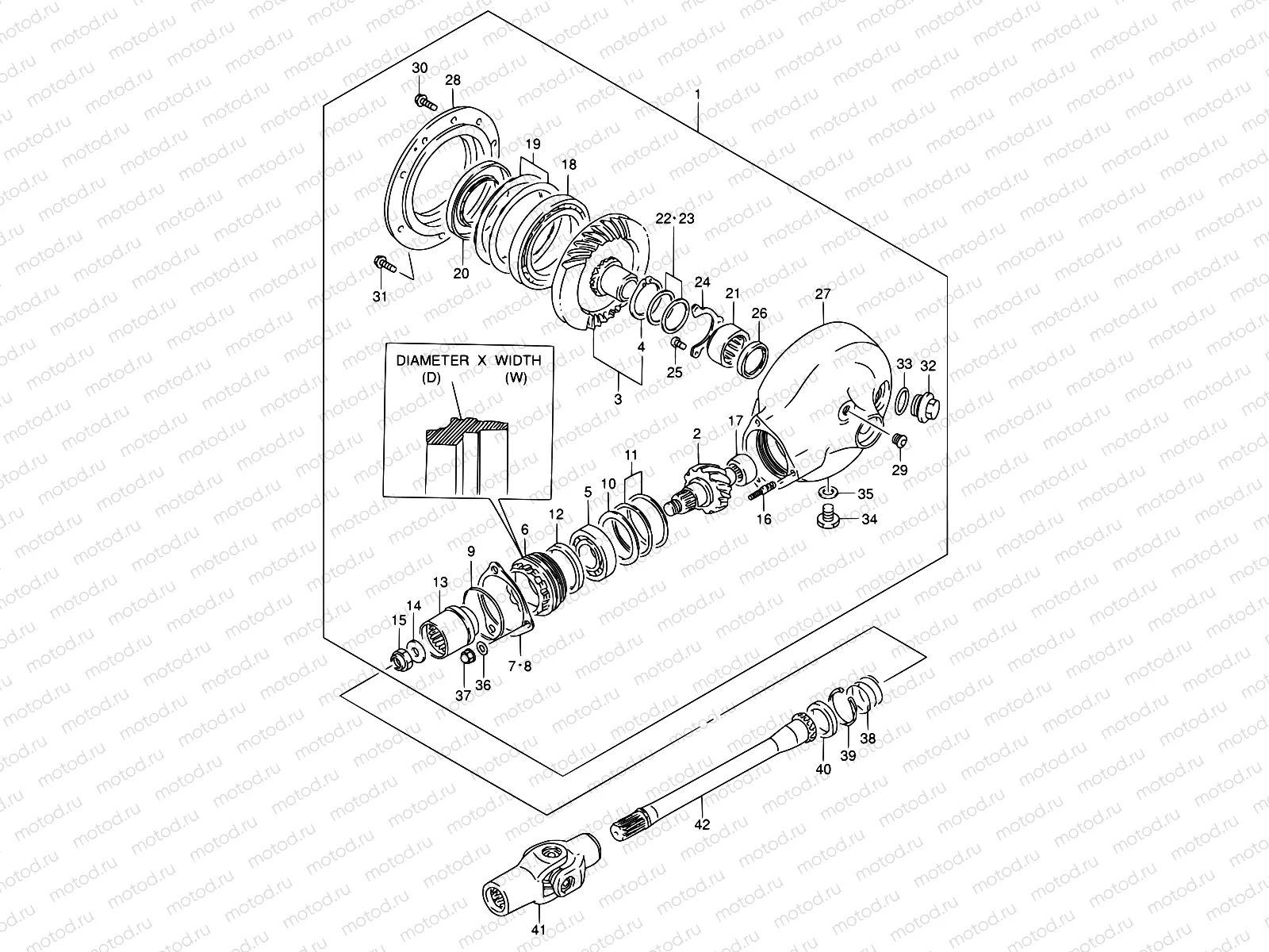 23 - PROPELLER SHAFT/FINAL DRIVE GEAR
