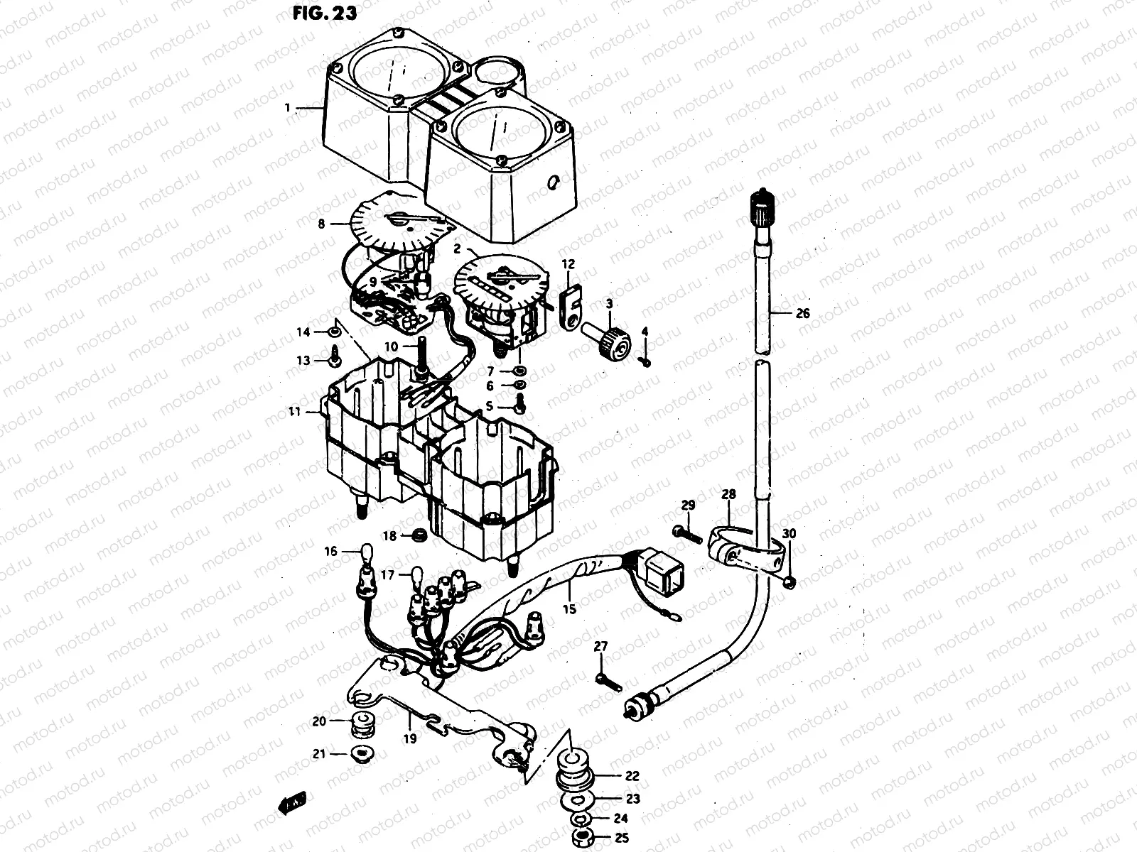 23 - SPEEDOMETER (DR500RH)