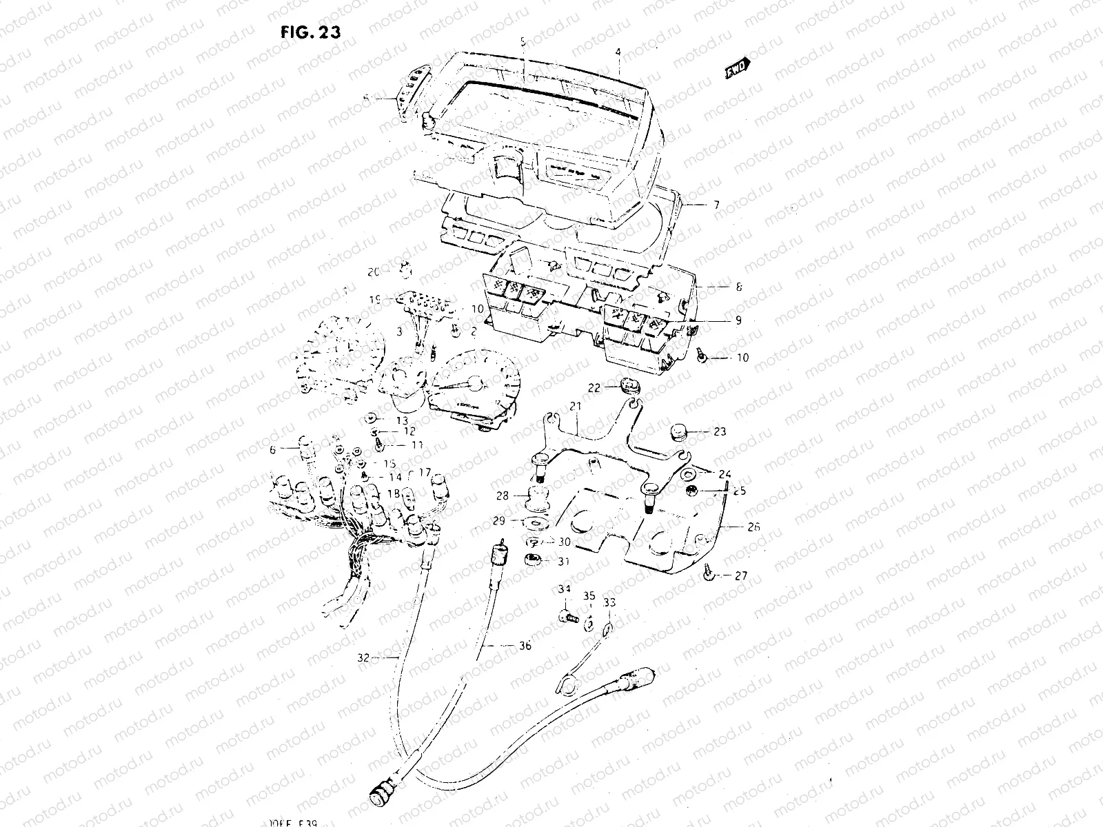 23 - SPEEDOMETER - TACHOMETER (GSX500EE/EF)
