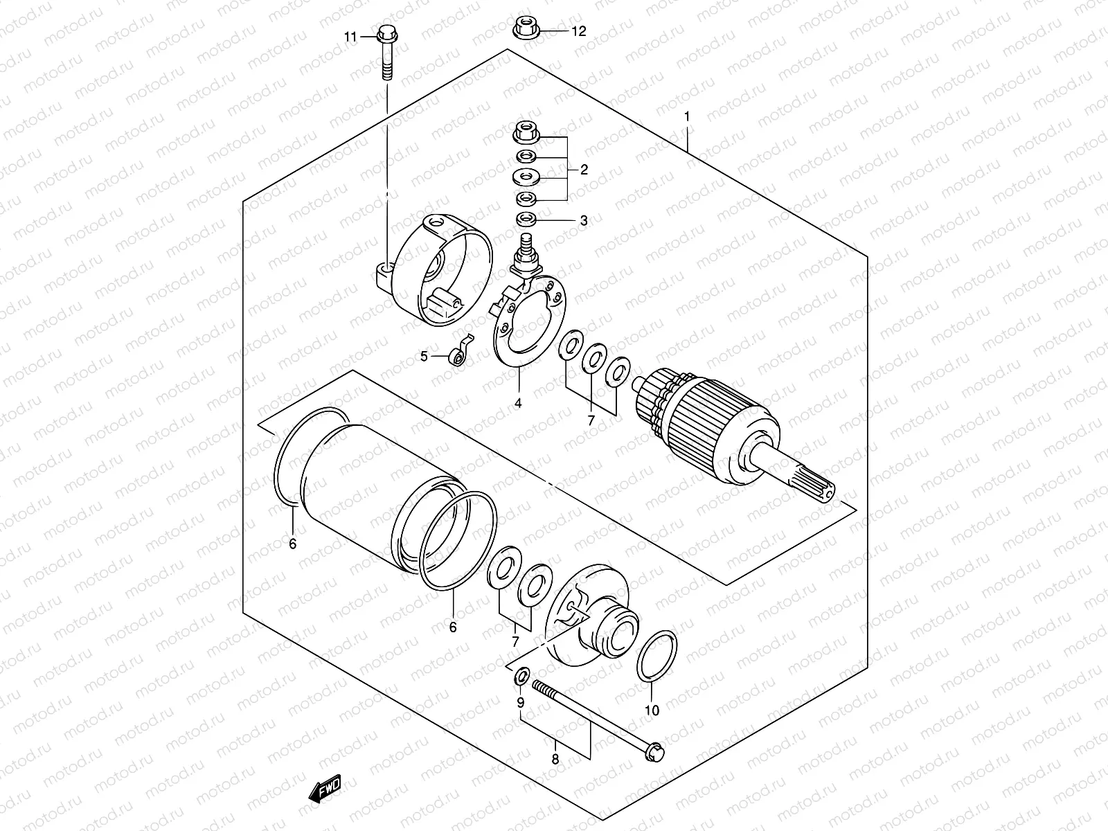 23 - STARTING MOTOR (DR-Z400EY/EK1/EK2/EK3/EK4)
