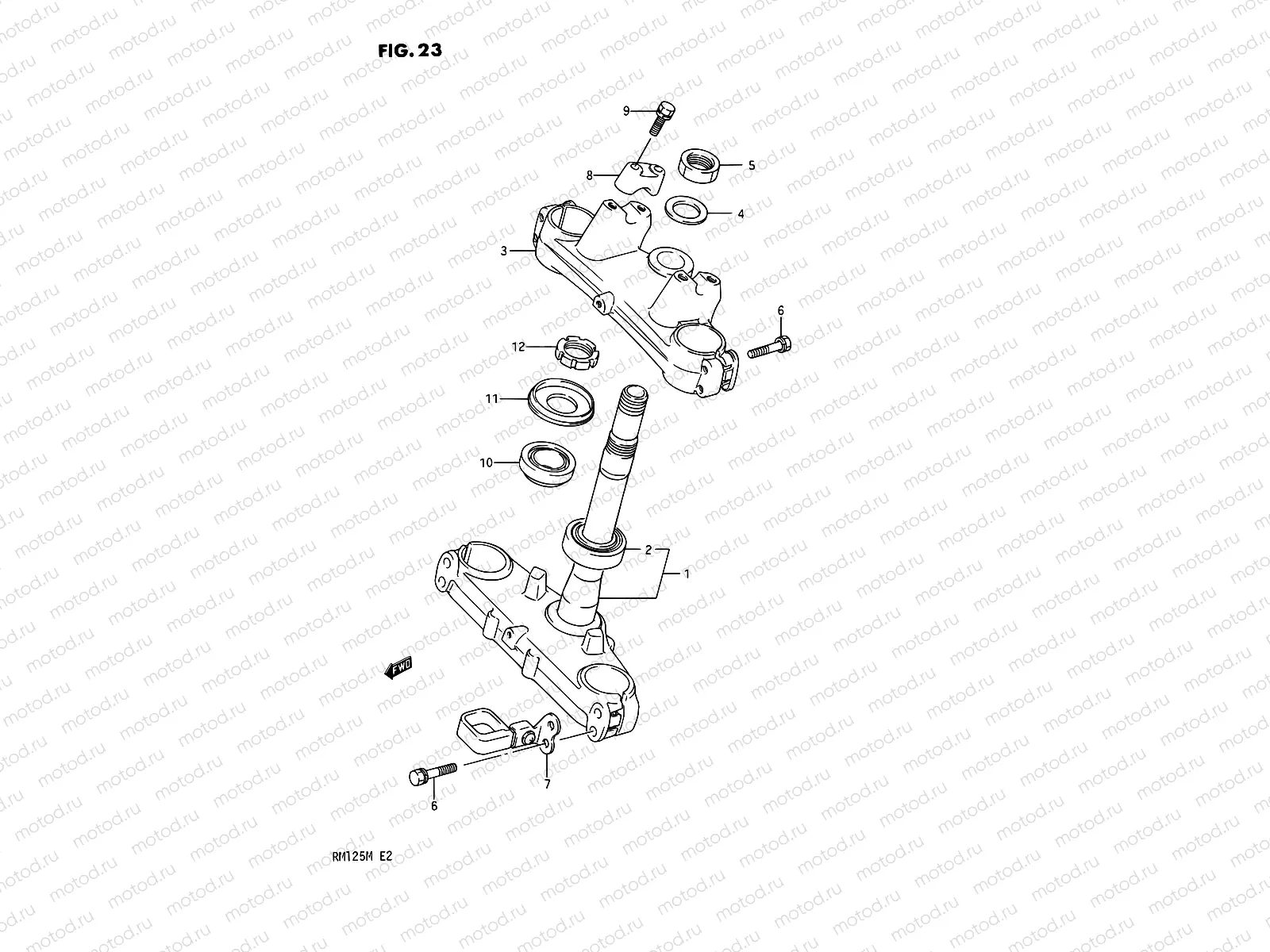 23 - STEERING STEM (MODEL K)
