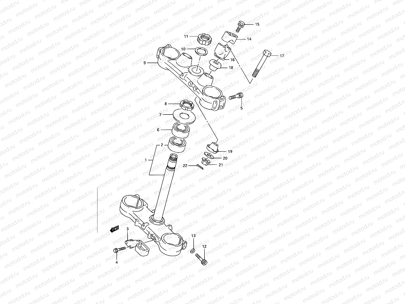 23 - STEERING STEM (MODEL K/L)