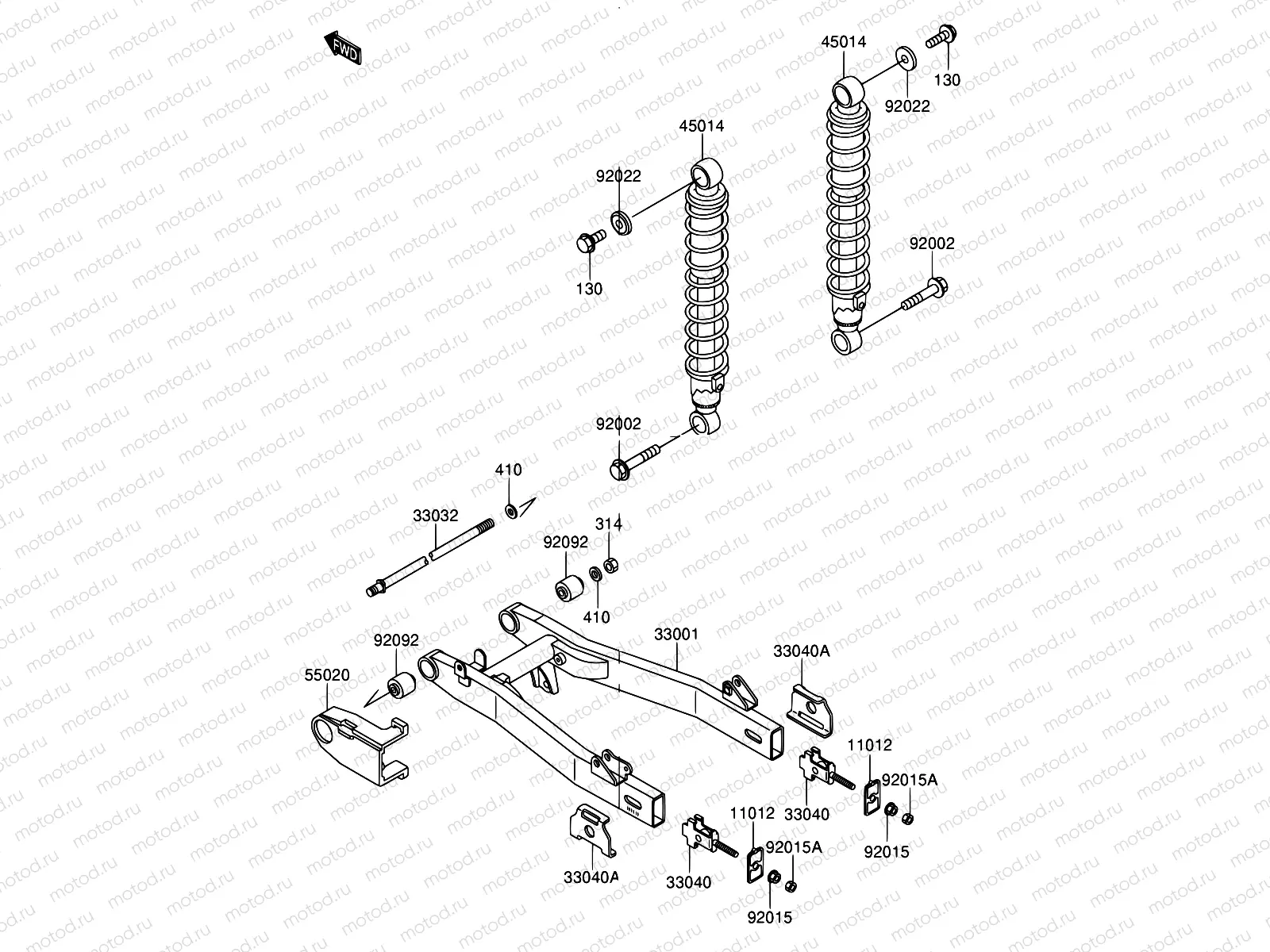 23 - SWINGARM/SHOCK ABSORBER