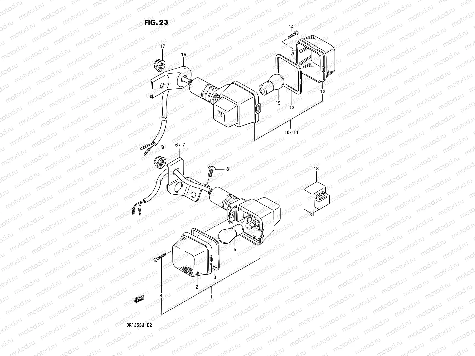 23 - TURN SIGNAL LAMP (E01, E24, E04 %F.NO.106478)