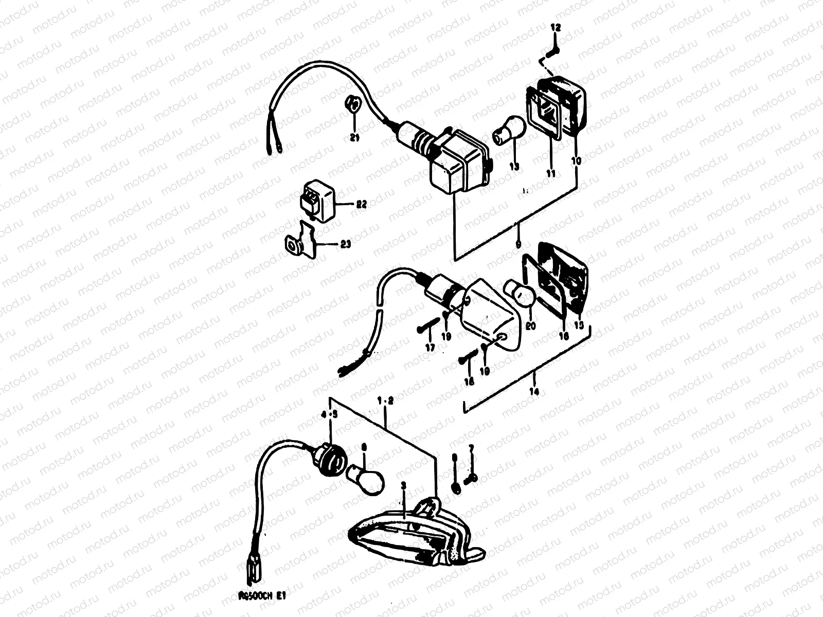 23 - TURNSIGNAL LAMP (E01,E04,E06,E24)