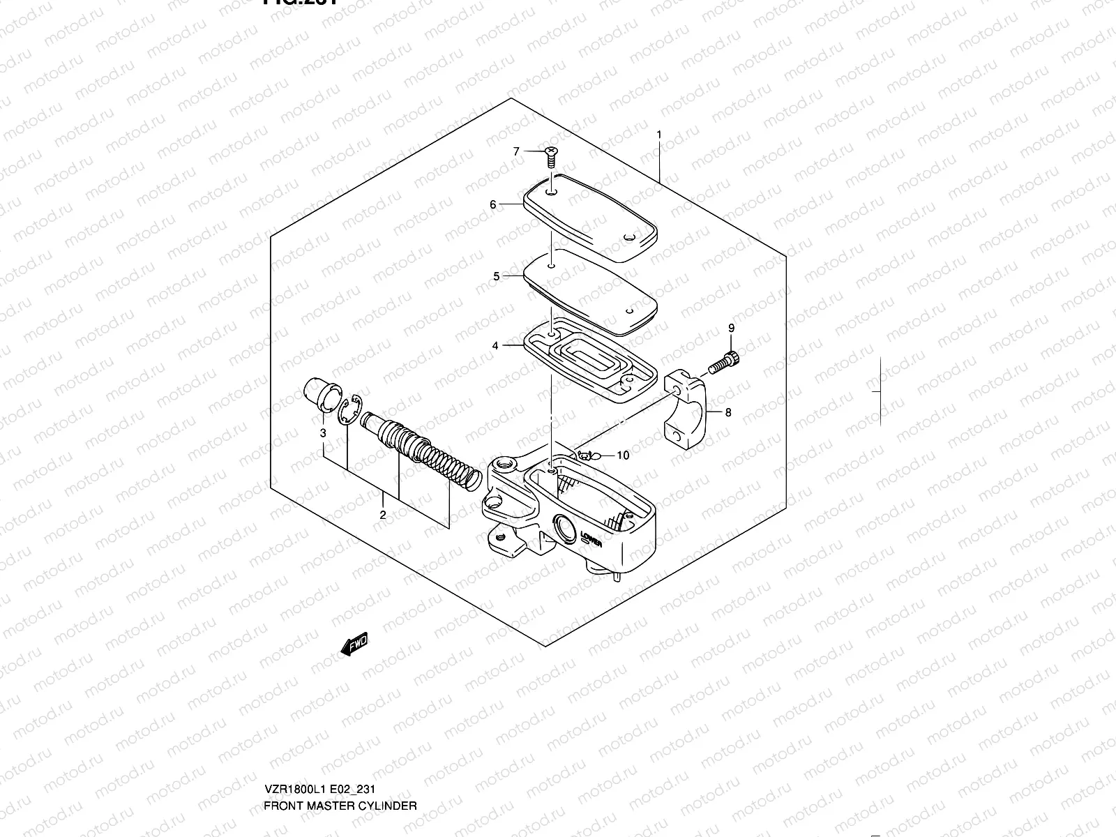 231 - FRONT MASTER CYLINDER (VZR1800ZUFL1 E19)
