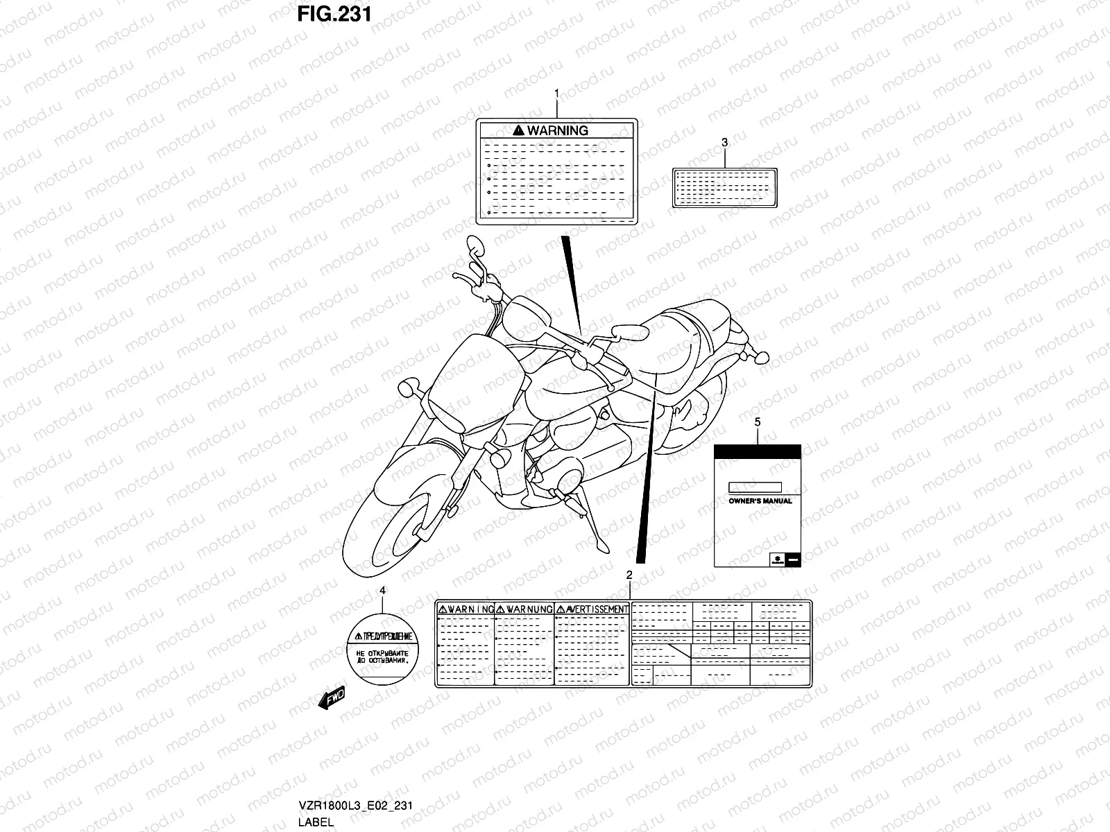 231 - LABEL (VZR1800L3 E19)
