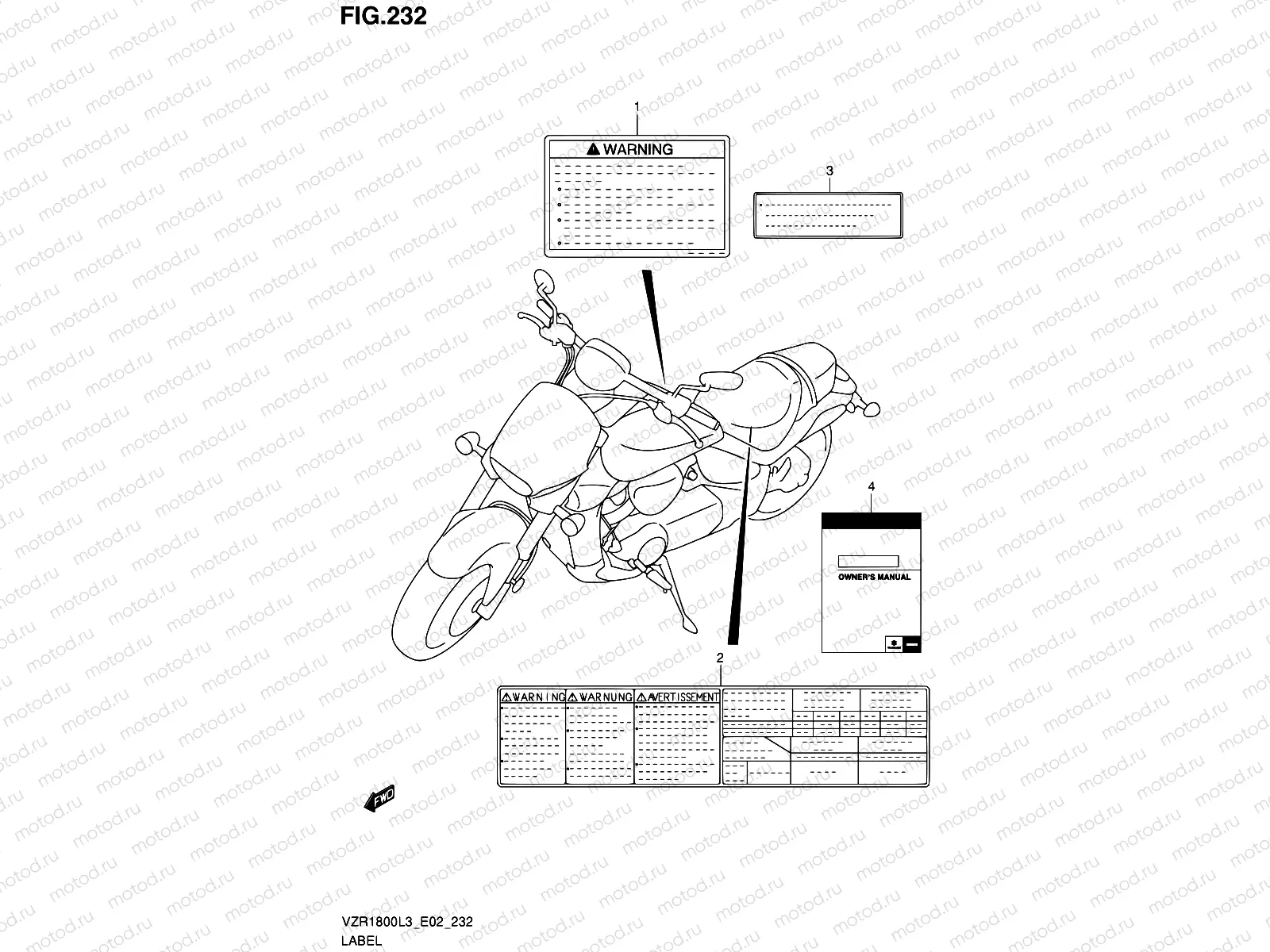 232 - LABEL (VZR1800L3 E24)