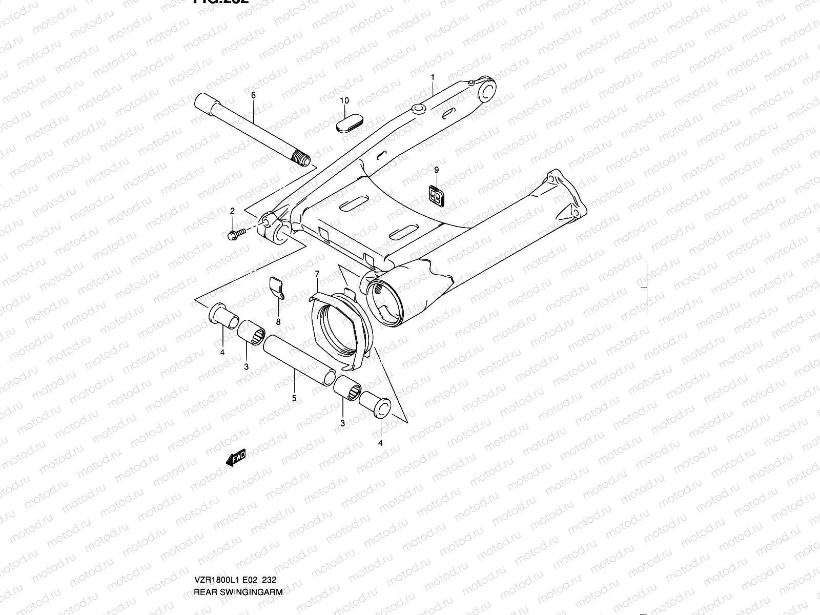 232 - REAR SWINGING ARM
