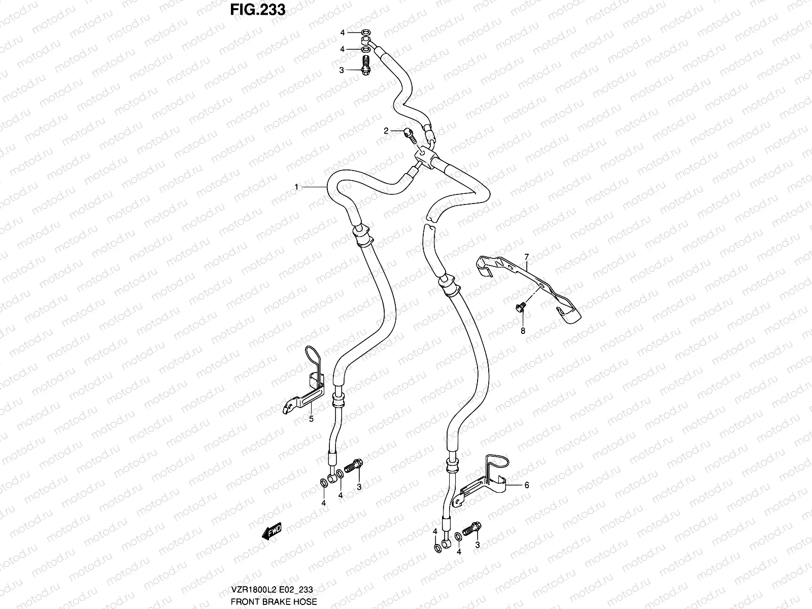 233 - FRONT BRAKE HOSE