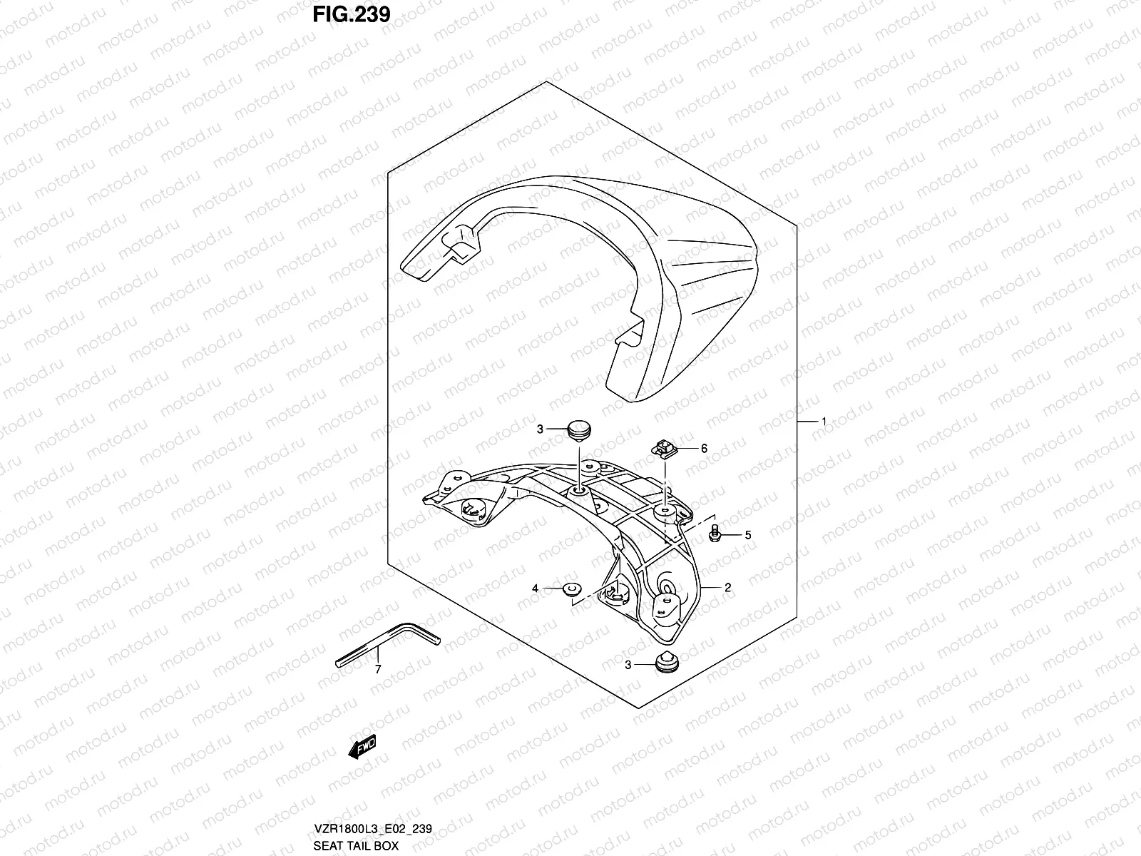 239 - SEAT TAIL BOX (VZR1800L3 E02)