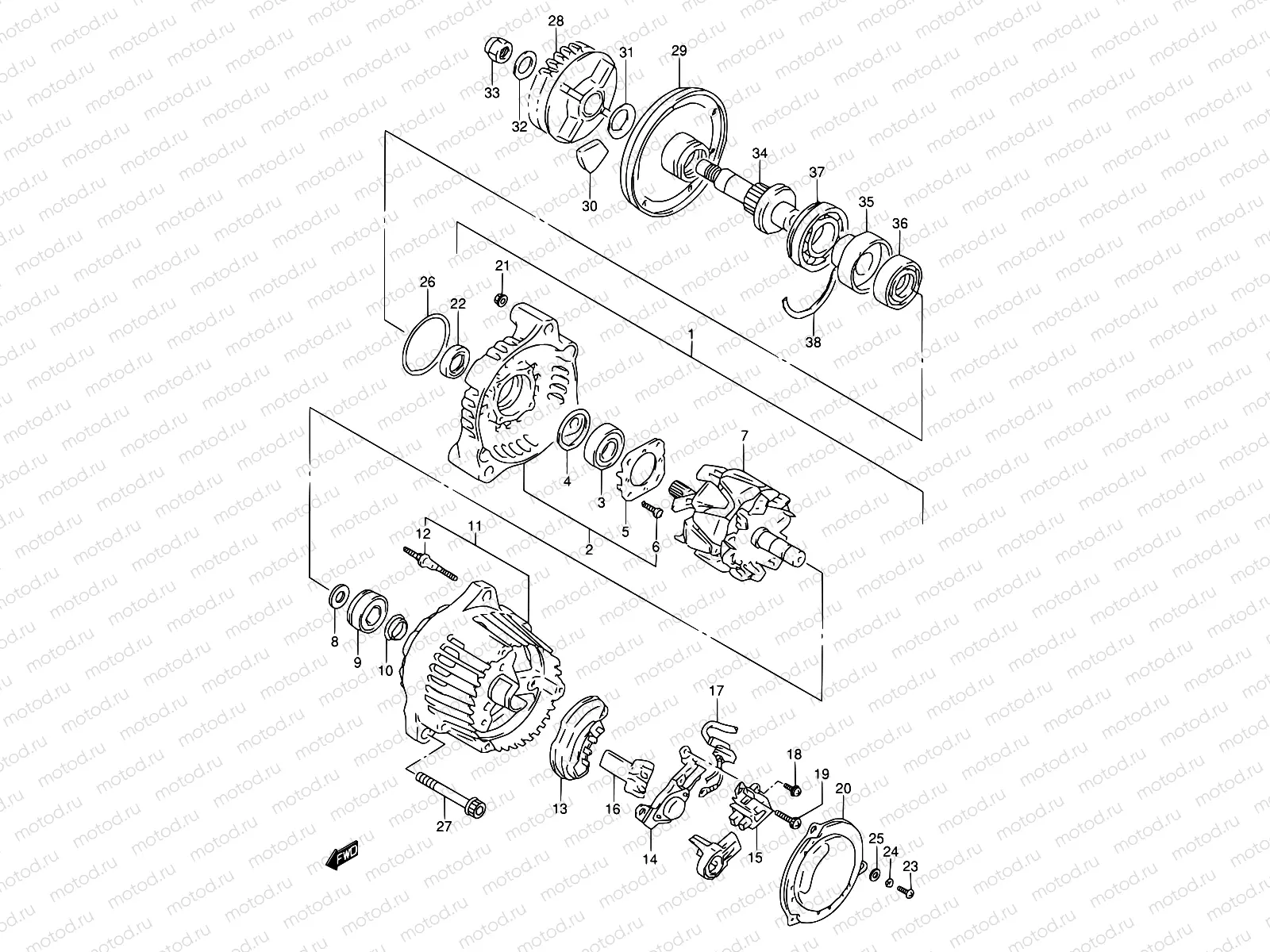 23A - ALTERNATOR (MODEL S/T/V/W)