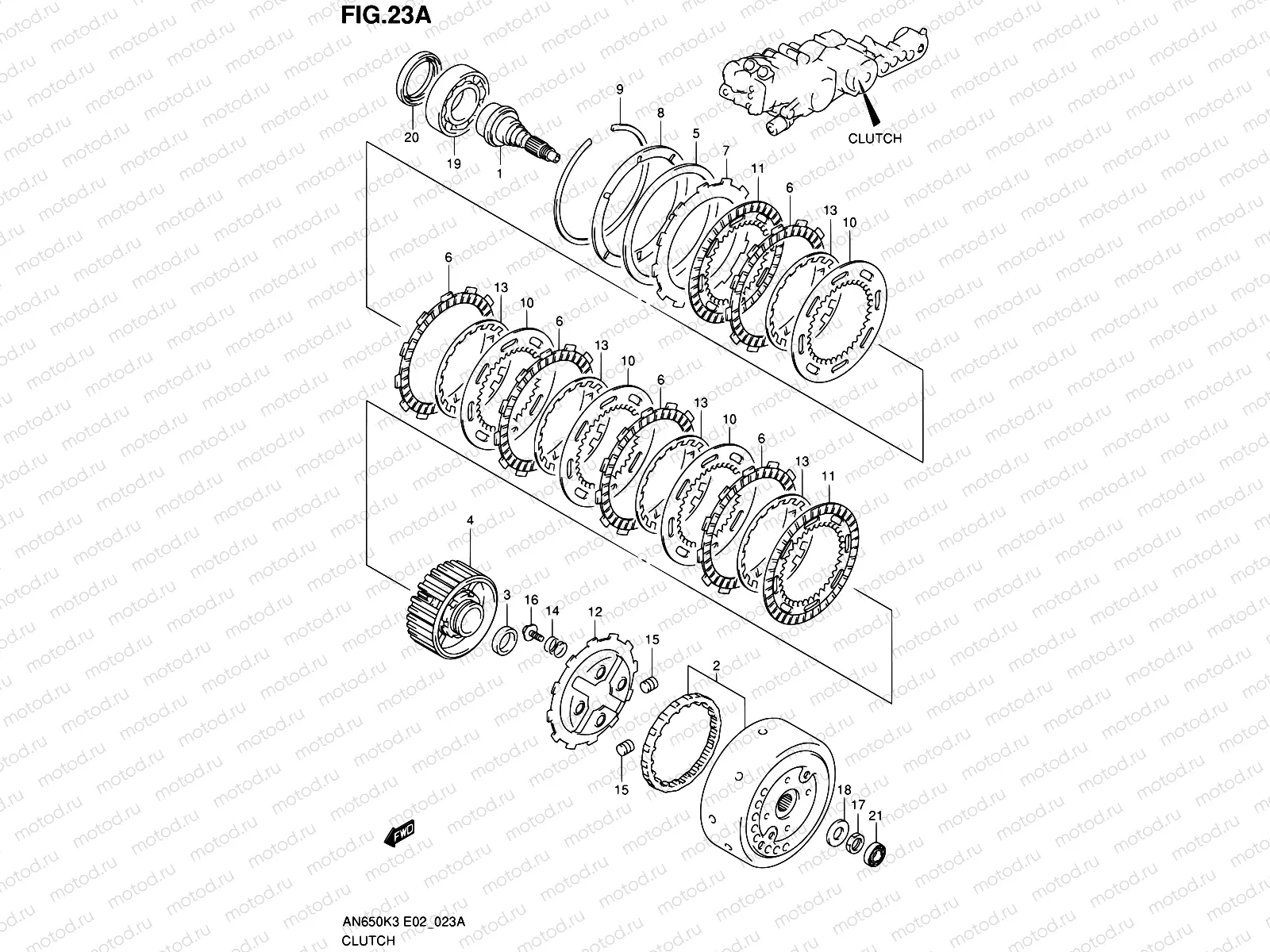 23A - CLUTCH (MODEL K4/K5)